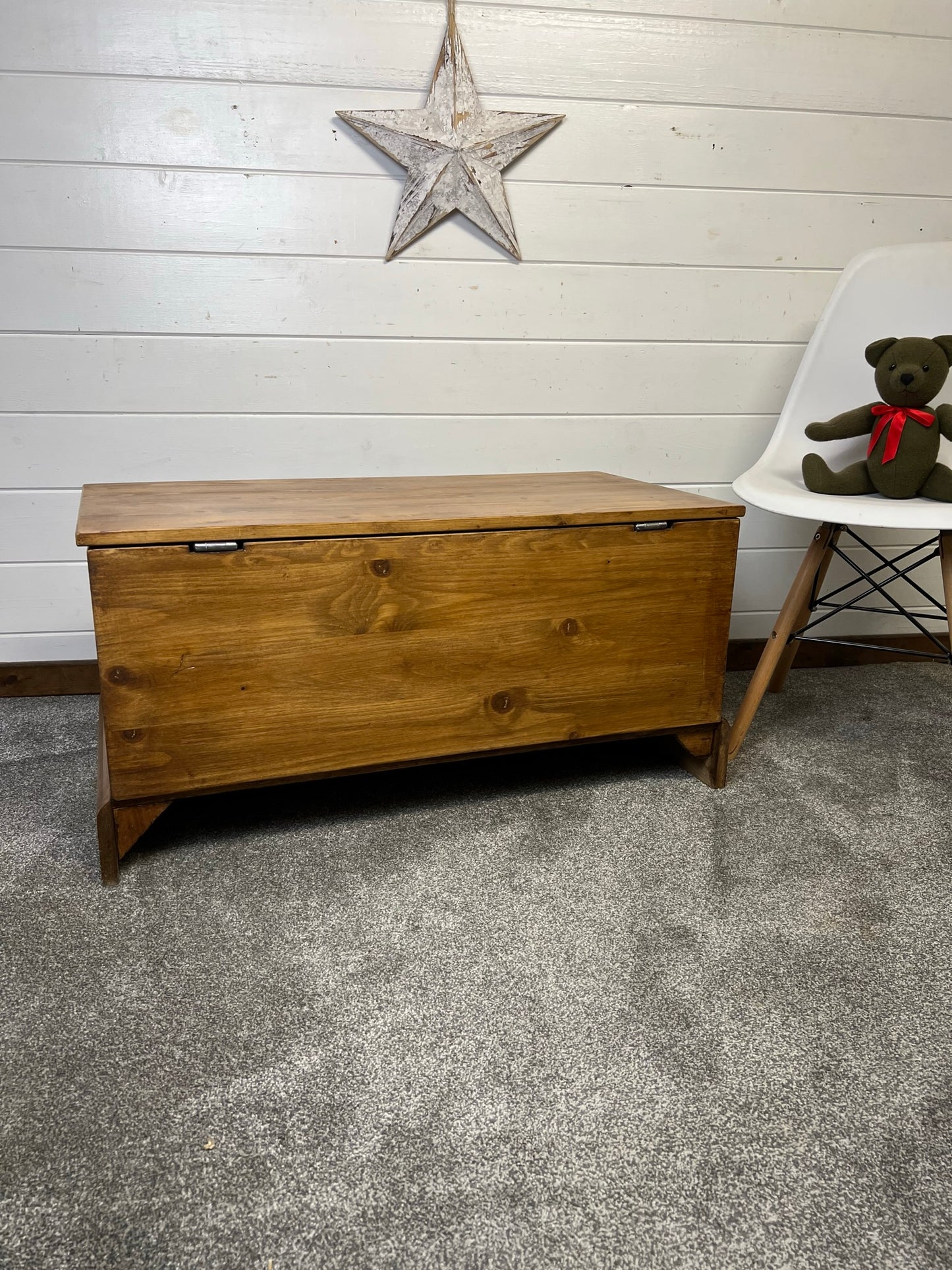 Vintage Wooden Storage Chest Coffee Table Toy Blanket Box Reclaimed Rustic Home Farmhouse Trunk