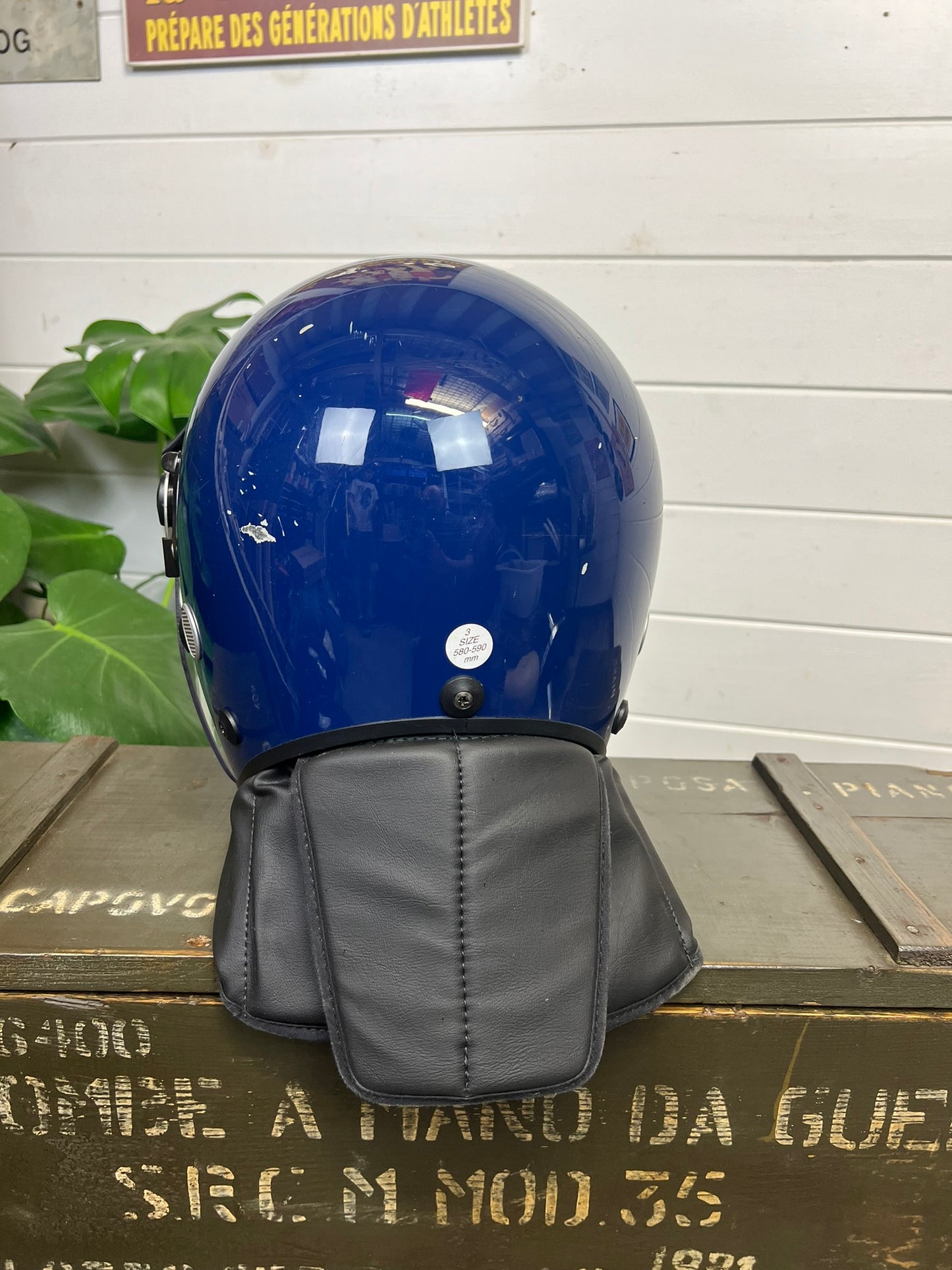 Ex Police Riot Helmet Genuine Obsolete Public Order Protection 58-59cm Security Film Prop Display