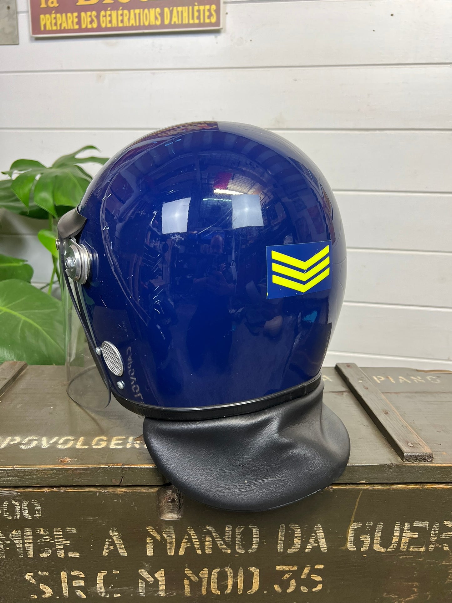 Ex Police Riot Helmet Genuine Obsolete Public Order Protection 62-63cm Security Film Prop Display