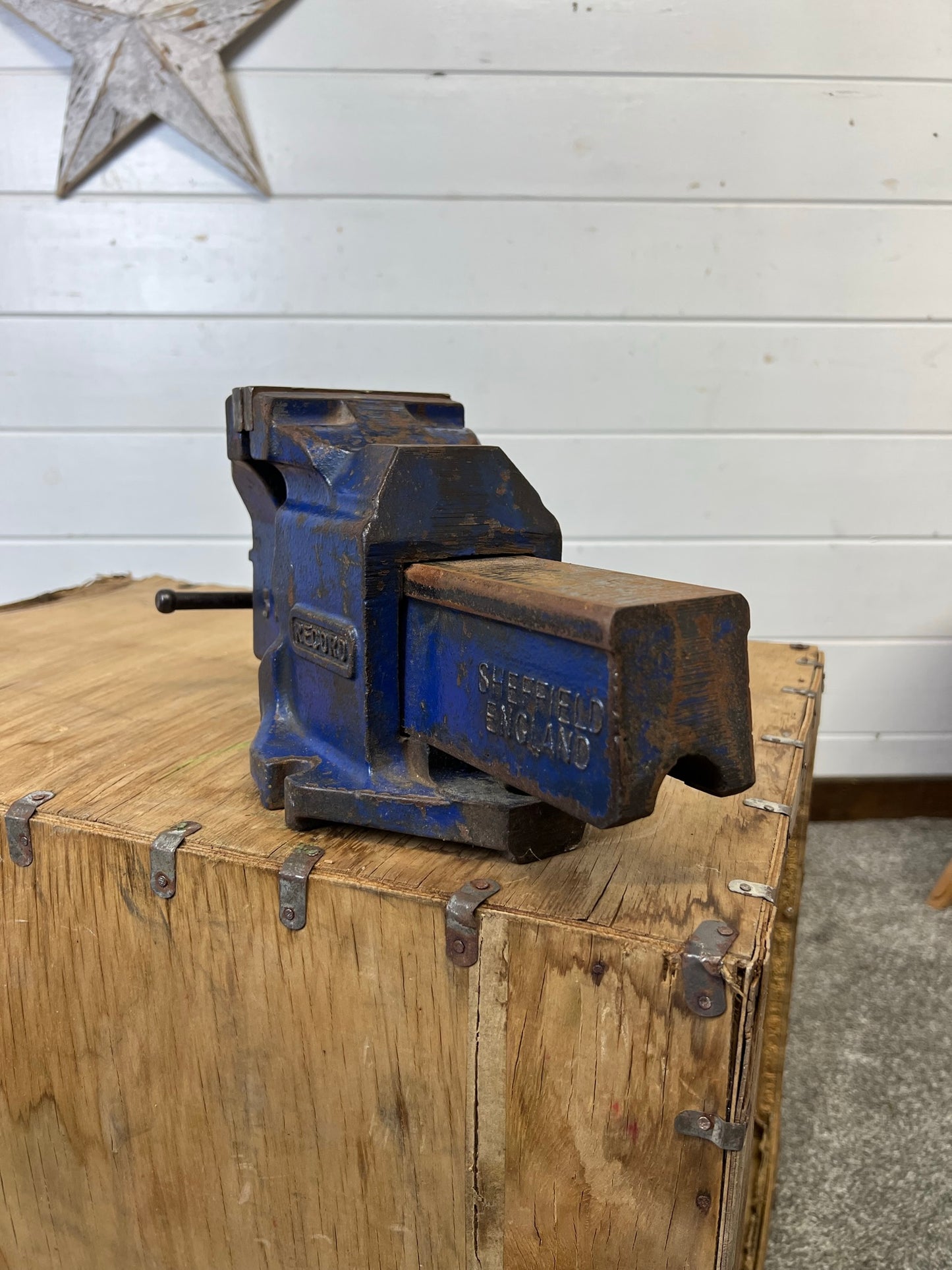 Vintage Record 3 Ton Sheffield Vice Heavy Duty Workshop Garage Engineers Vice