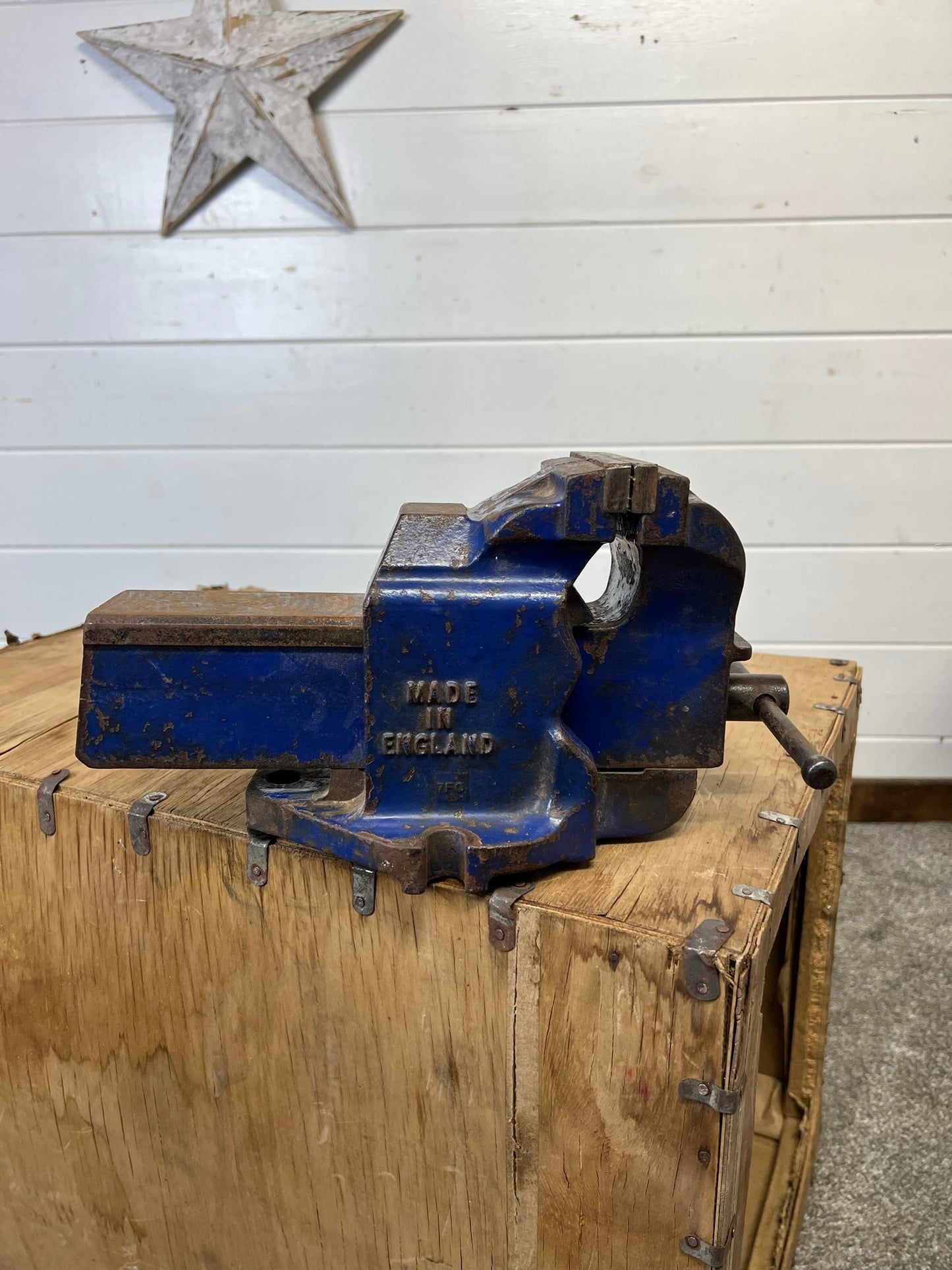 Vintage Record 3 Ton Sheffield Vice Heavy Duty Workshop Garage Engineers Vice