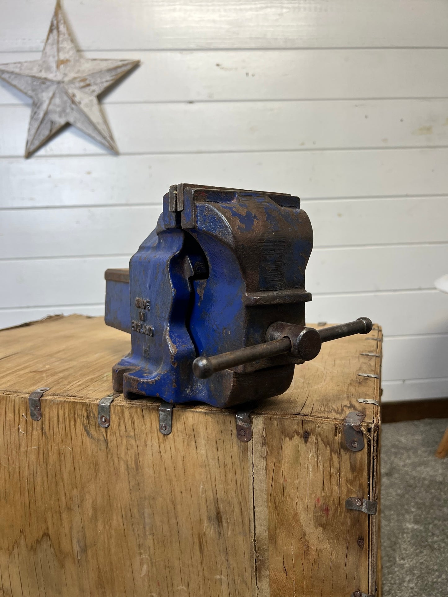 Vintage Record 3 Ton Sheffield Vice Heavy Duty Workshop Garage Engineers Vice