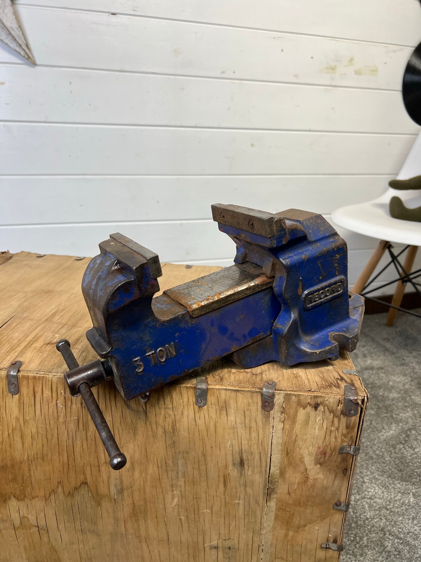 Vintage Record 3 Ton Sheffield Vice Heavy Duty Workshop Garage Engineers Vice