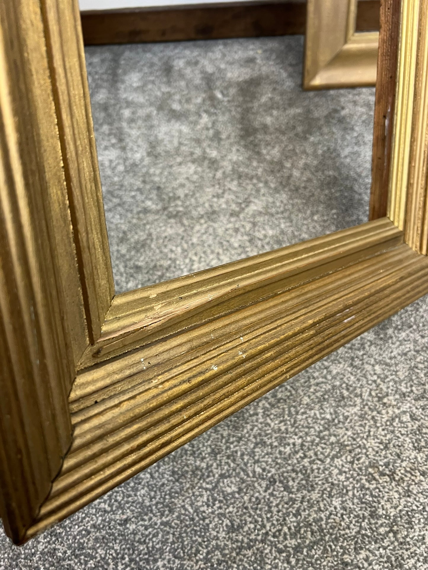2x Large Vintage Gold Solid Wood Picture Frames Vintage Retro Wall Art Deco