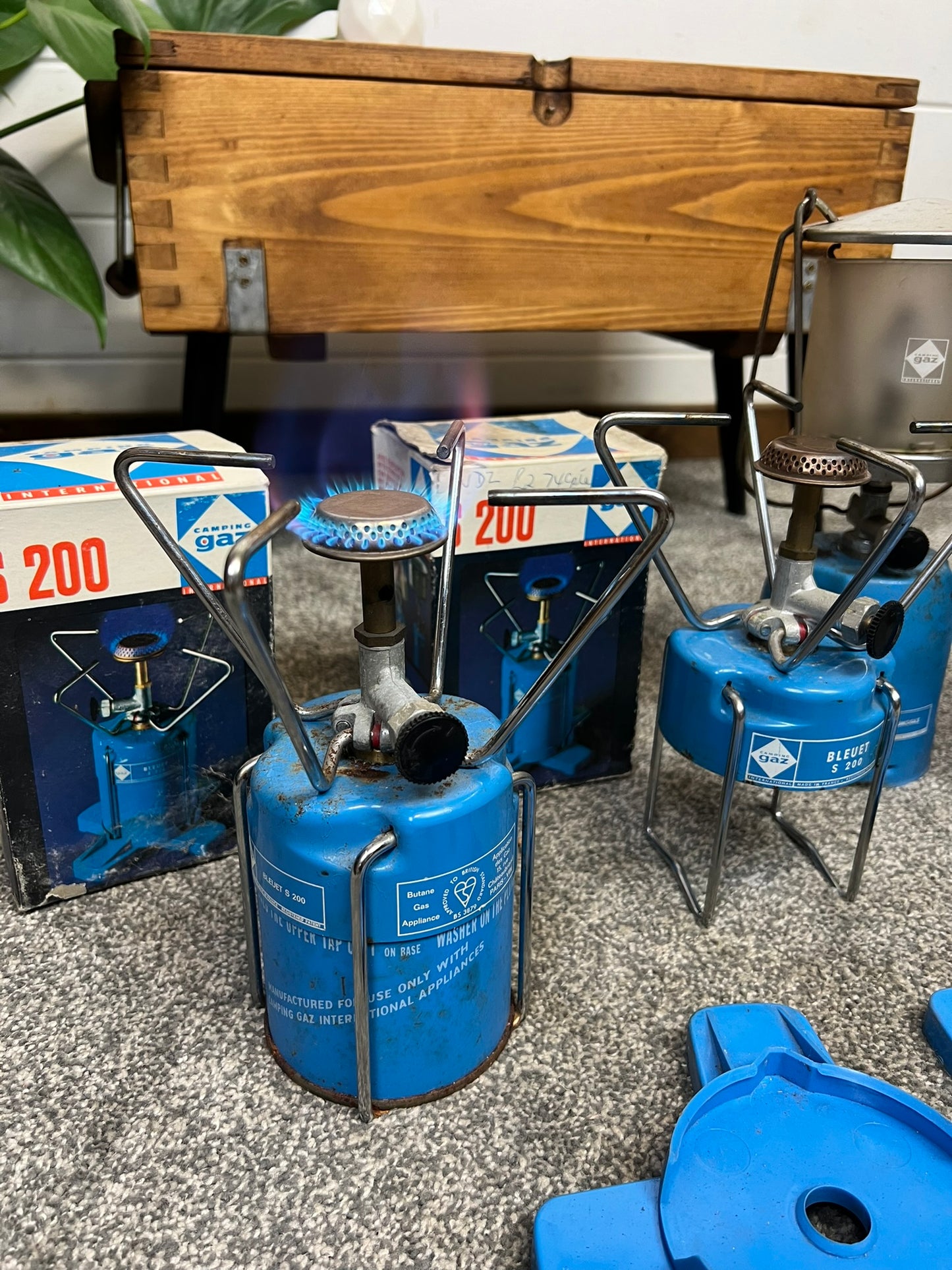 4x Vintage Camping Gaz Stove & Lantern Lamp Job Lot Camping Cooking