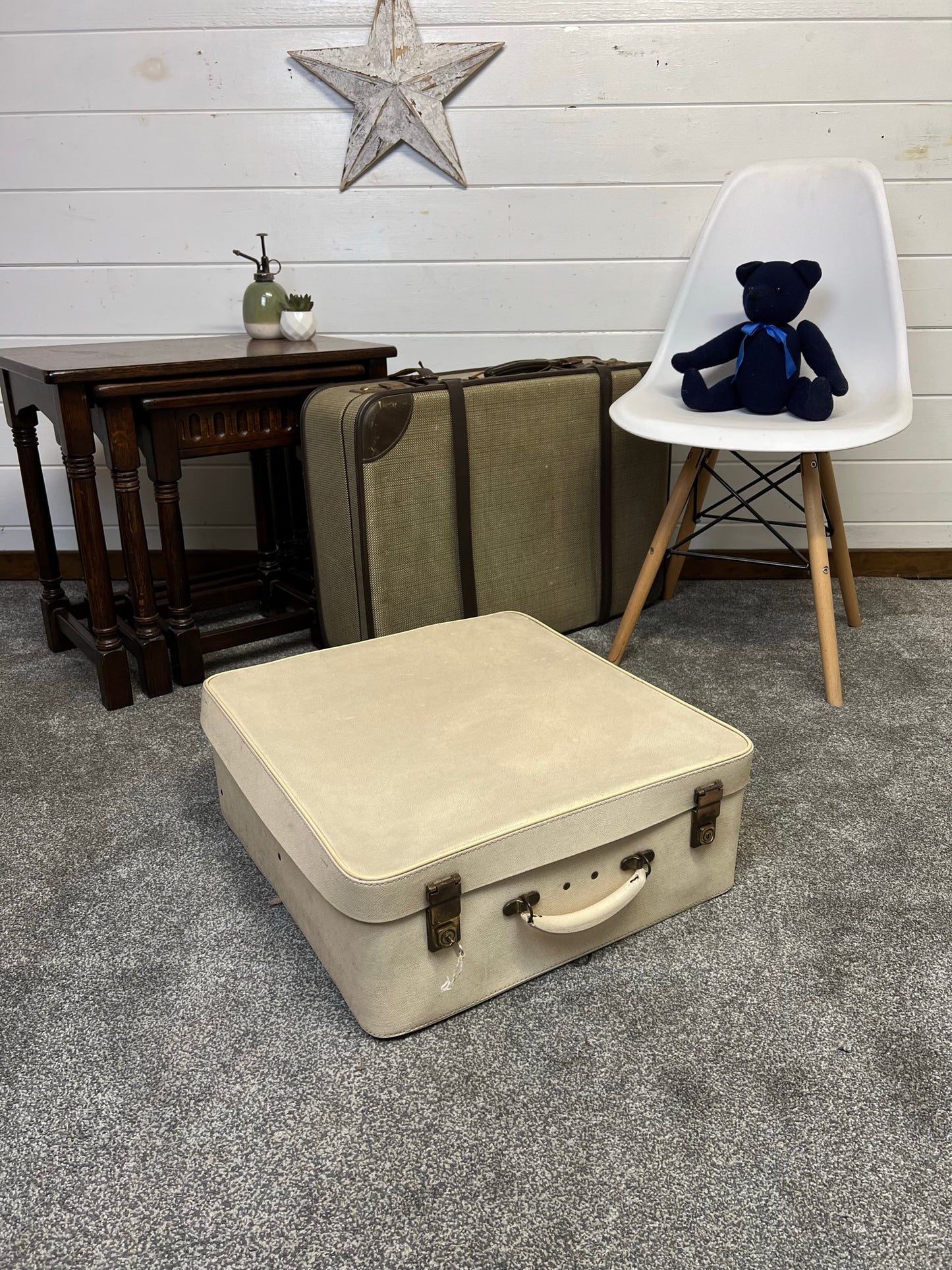 Vintage Gastin Vanity Case Suitcase With Key Retro 60's 70's Travel Case Decor Display