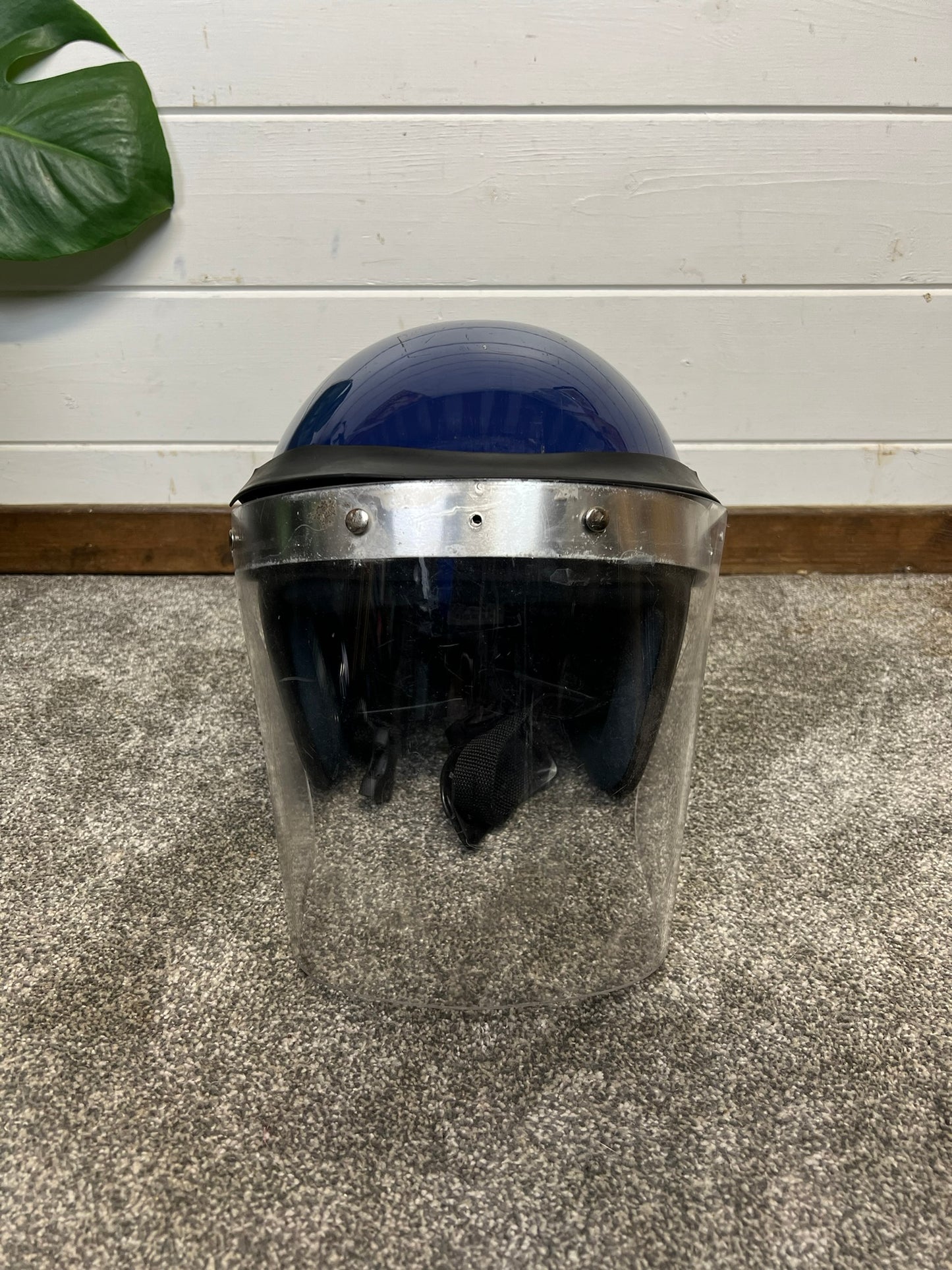Ex Police Riot Helmet Genuine Obsolete Public Order Protection 62-63cm Collectible Security Film Prop Display