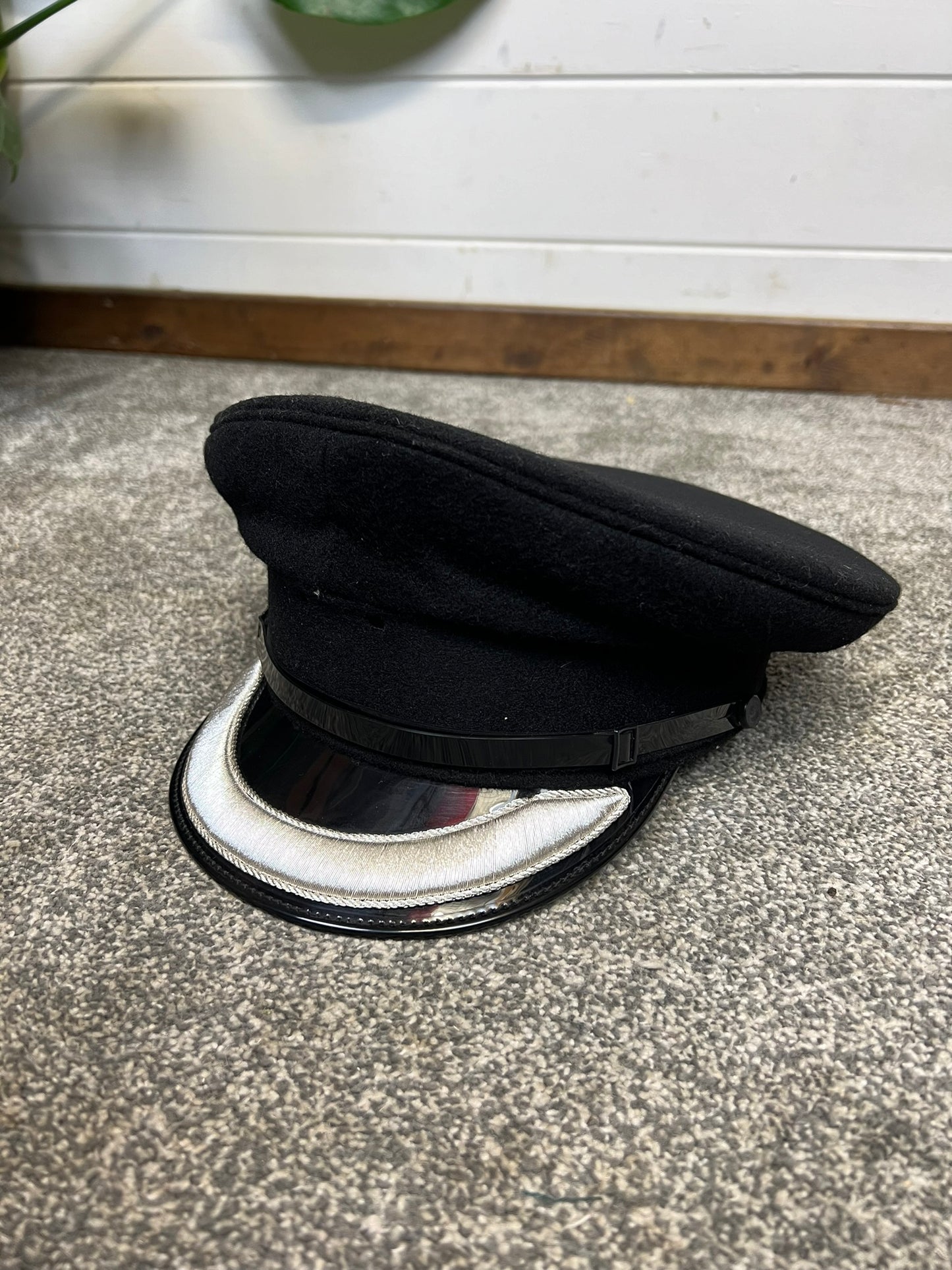 Vintage Ex Police Superintendent Wool Peak Cap 60cm Braided Peak Collectible Prop Display