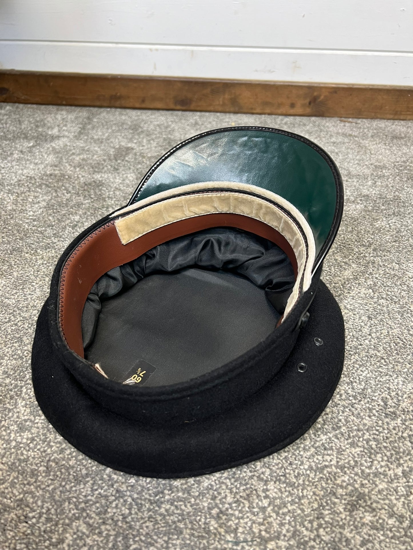 Vintage Ex Police Superintendent Wool Peak Cap 60cm Braided Peak Collectible Prop Display