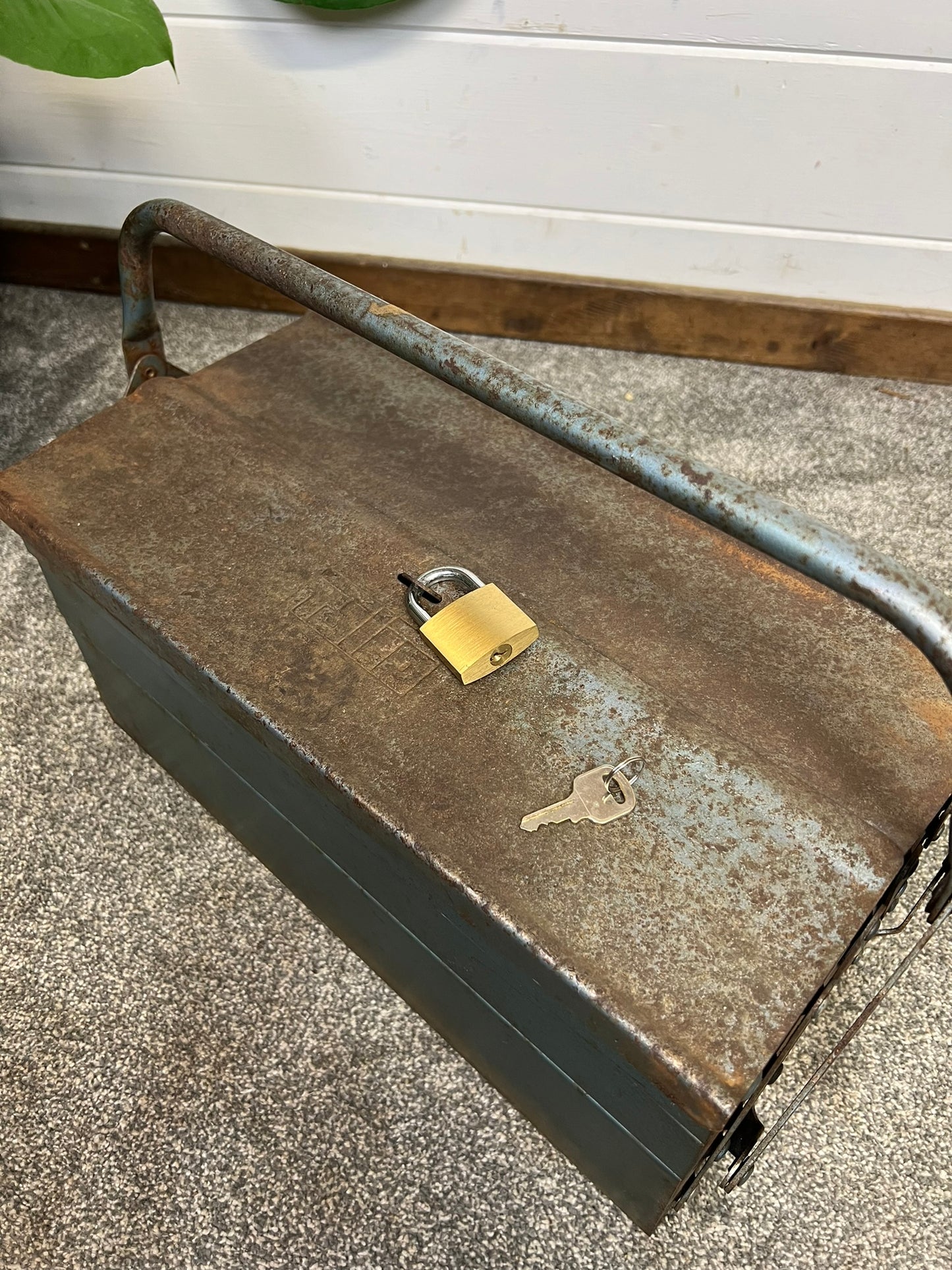 Vintage Talco Toolbox Metal Engineers Cantilever Tool Box Rustic Patina Tool Chest