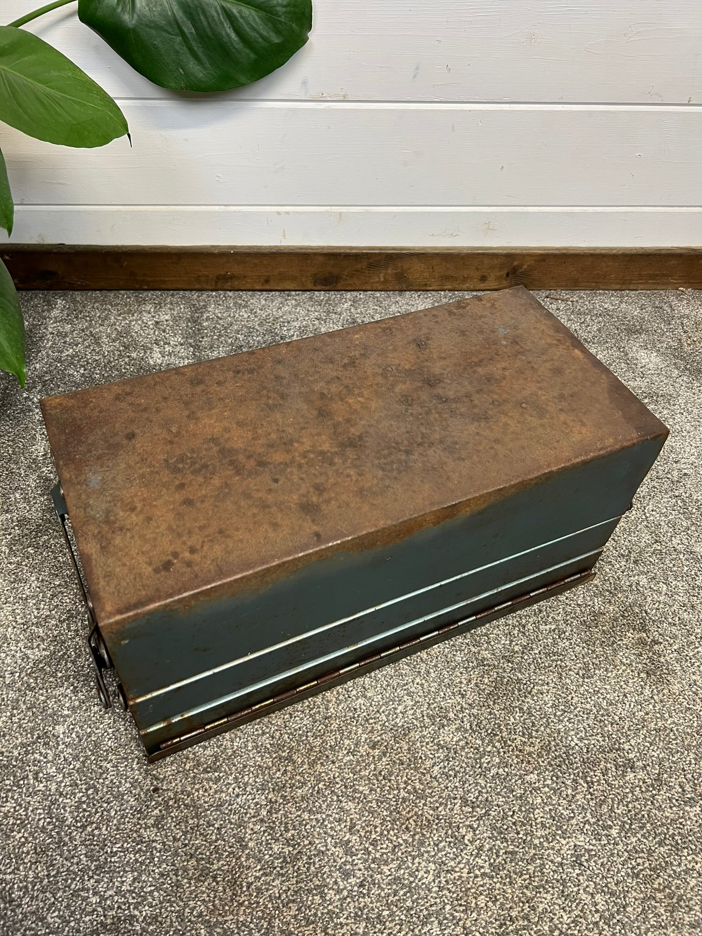 Vintage Talco Toolbox Metal Engineers Cantilever Tool Box Rustic Patina Tool Chest