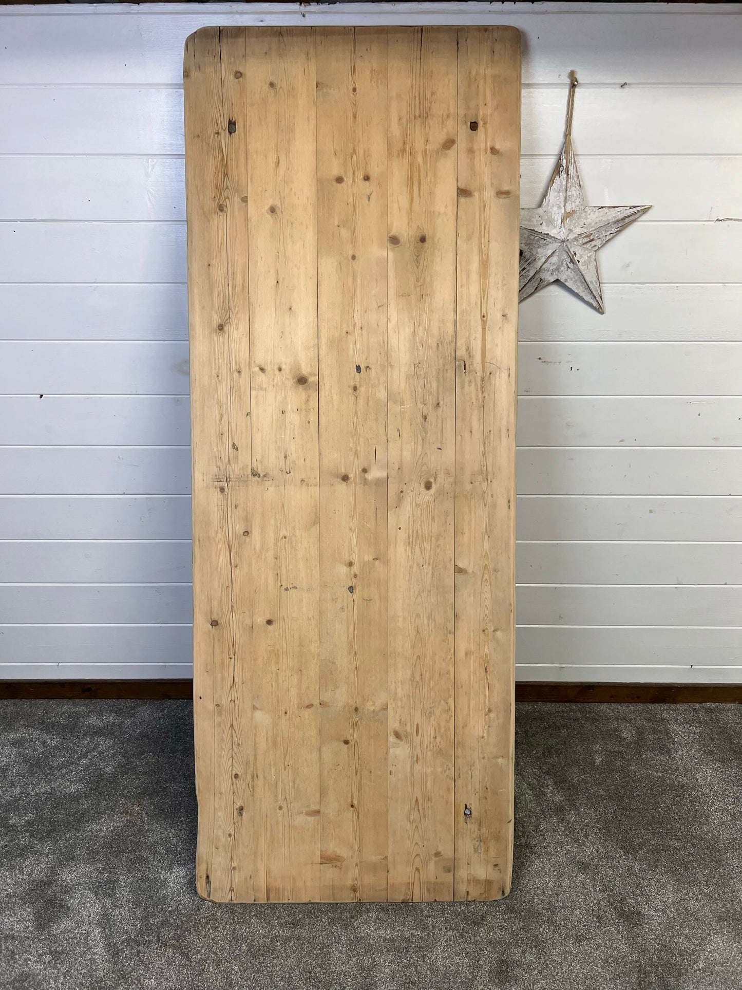 Vintage Wooden Folding Trestle Table Rustic Industrial Farmhouse Dining Garden Catering Market Stall