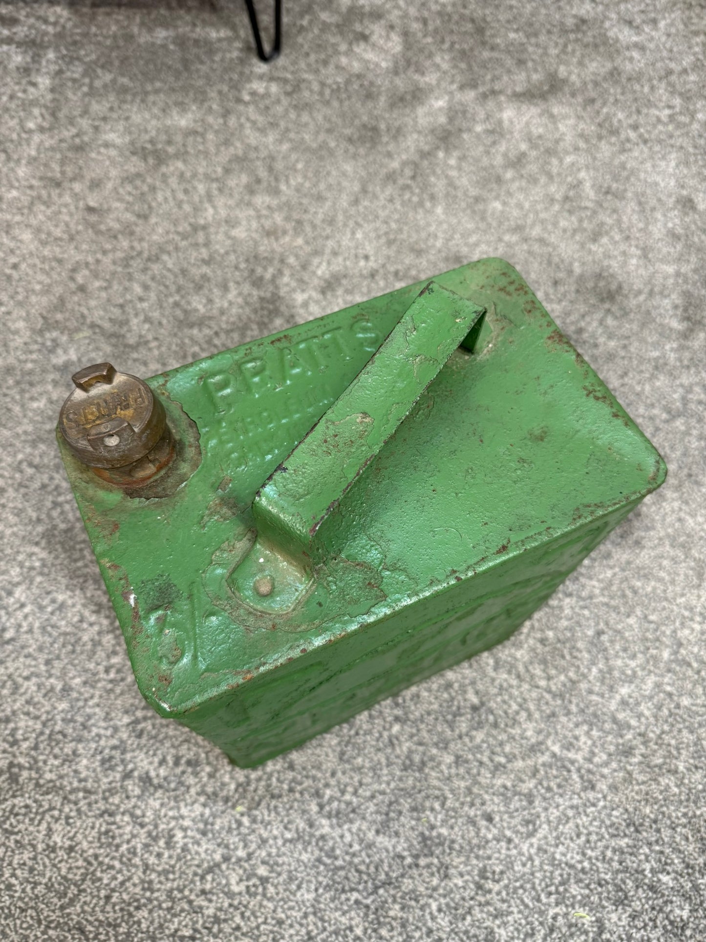 Vintage Pratts Valor Petrol Can with Pratts Brass Cap Vintage Home Decor Display