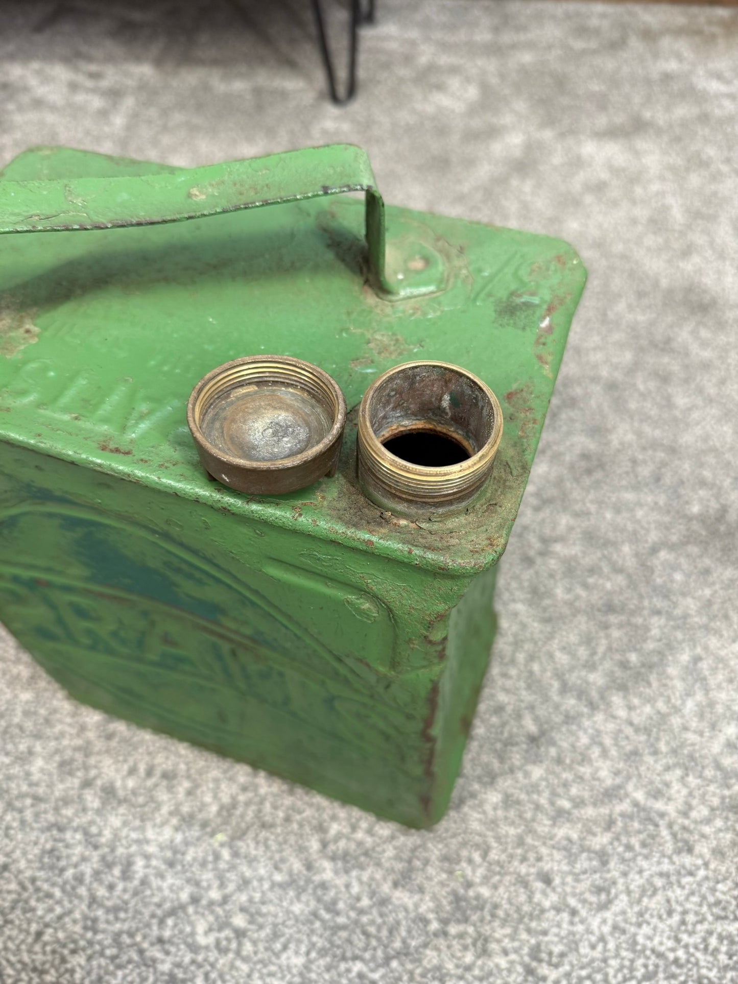 Vintage Pratts Valor Petrol Can with Pratts Brass Cap Vintage Home Decor Display