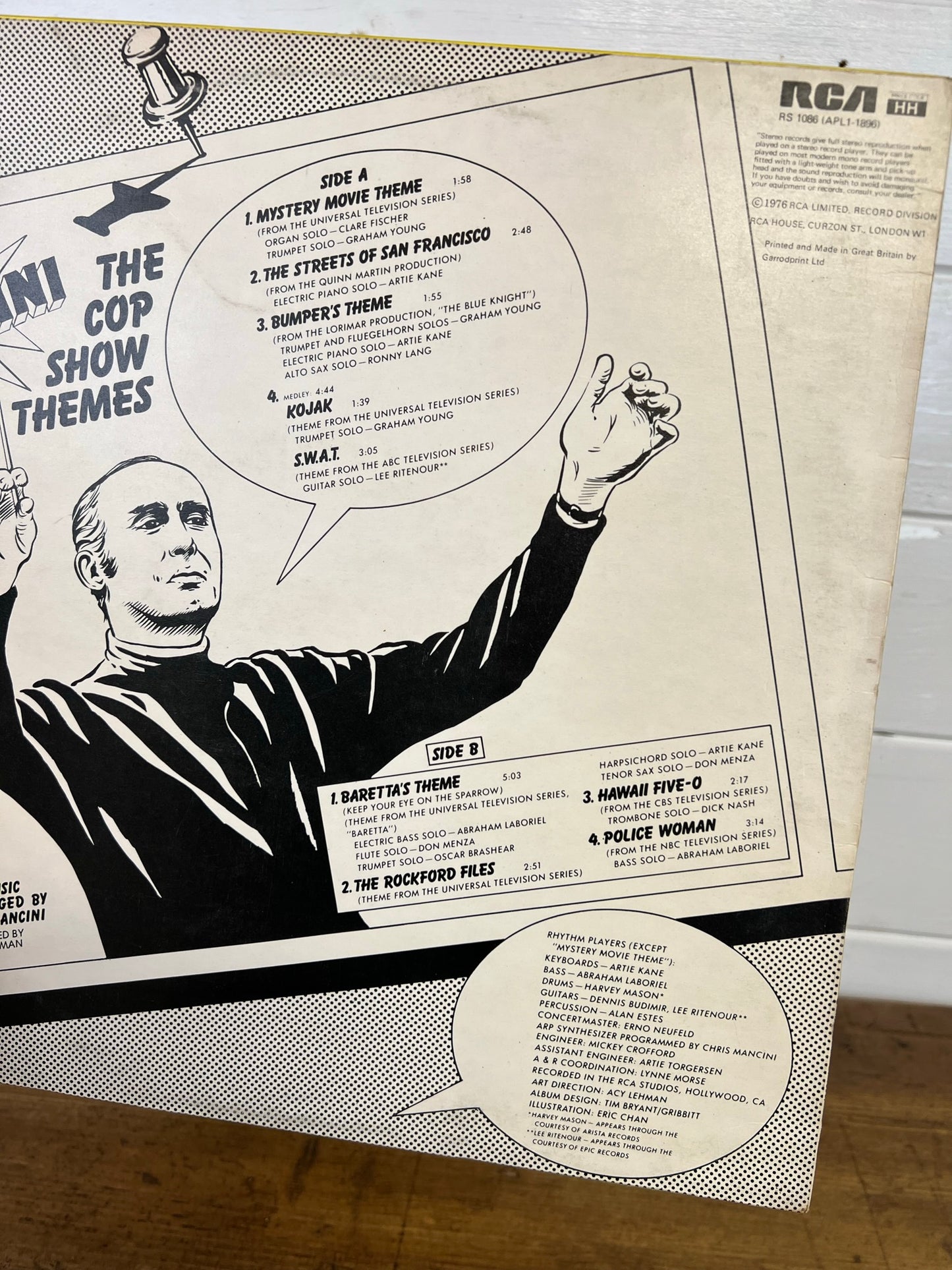 Henry Mancini - The Cop Show Themes LP Vinyl Record RCA - APL1 1896