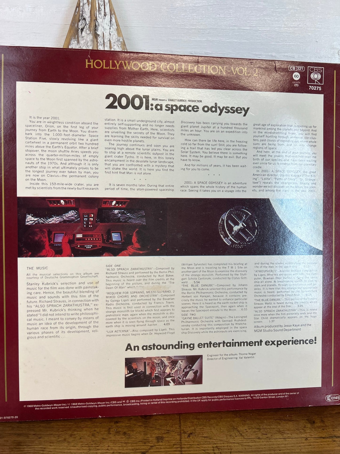 Hollywood Collection 2001 A Space Odyssey LP Vinyl Record CBS 1968