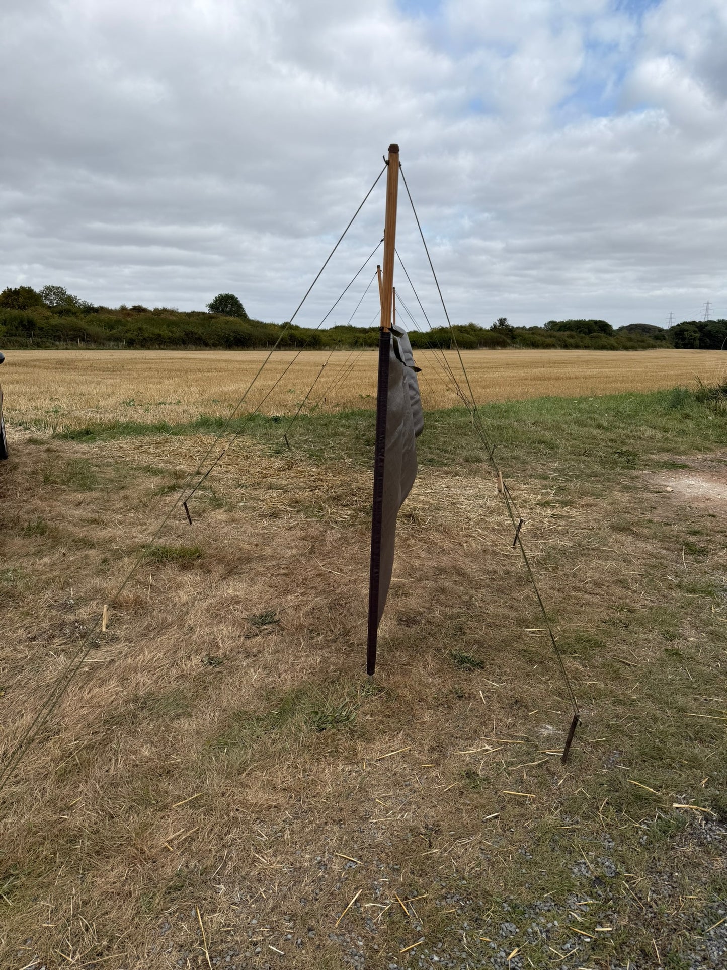 Ex Army HUGE 14m Windbreak Privacy Screen Wooden Poles Military Wind Break