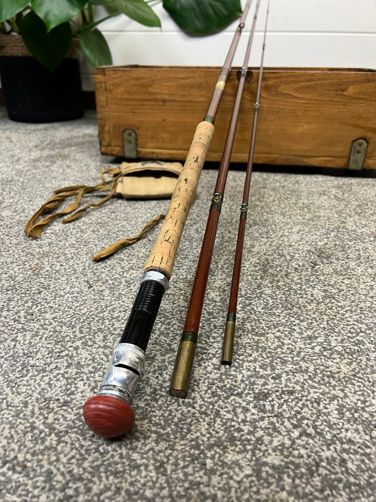Vintage Milbro Trufly 10ft Fly Rod Fibreglass Fishing Rod - Made in Scotland