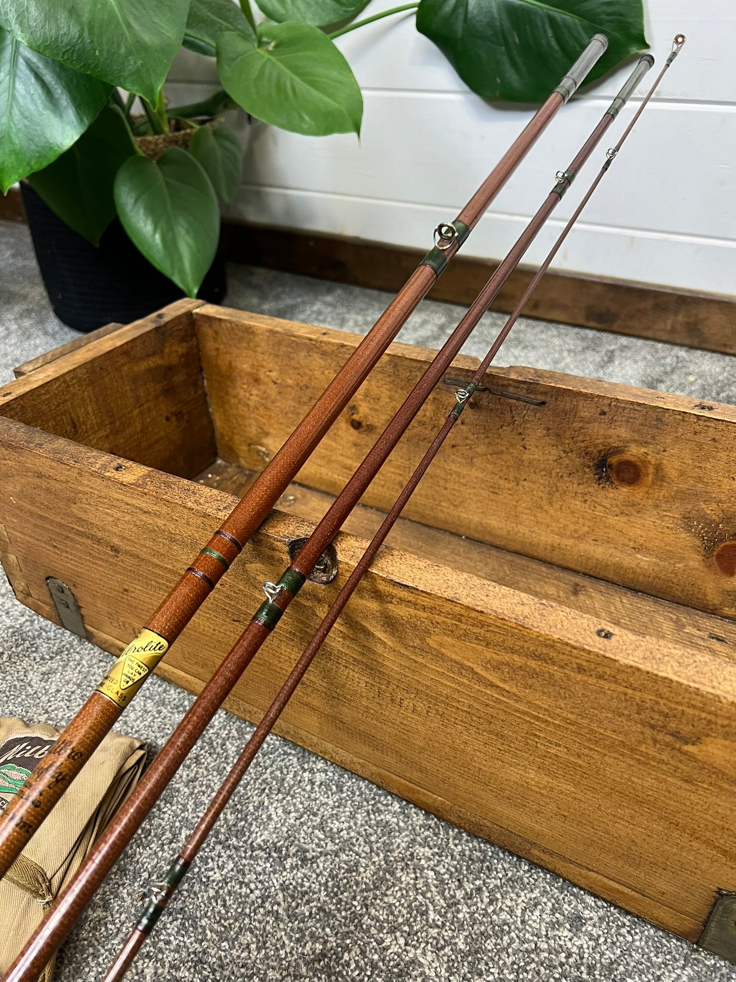 Vintage Milbro Trufly 10ft Fly Rod Fibreglass Fishing Rod - Made in Scotland