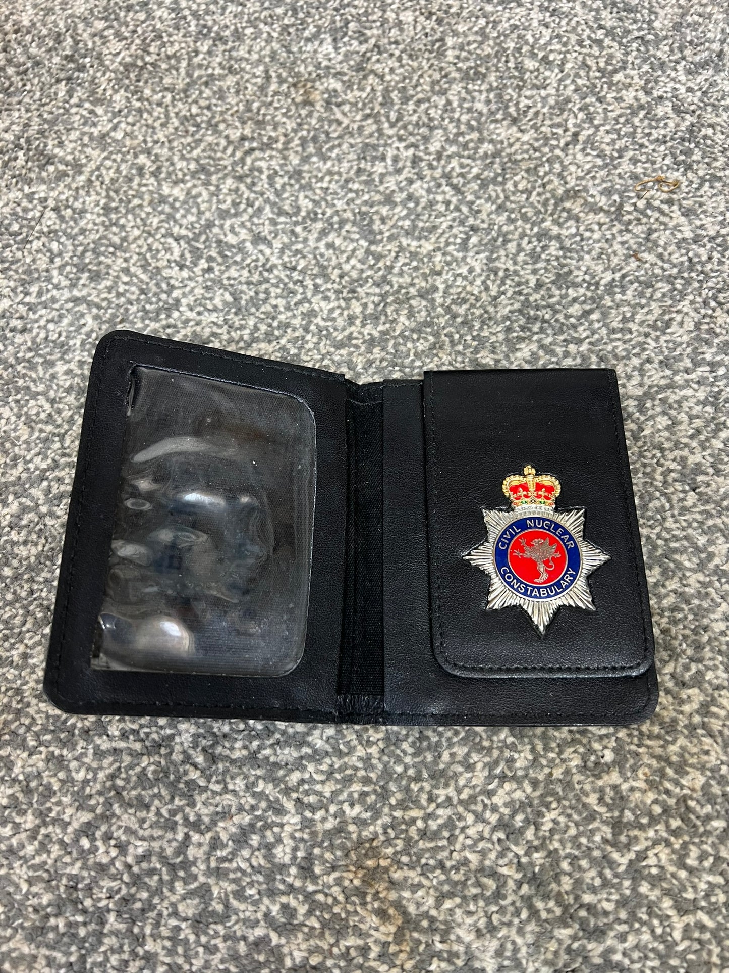 RARE Civil Nuclear Constabulary Obsolete Warrant Wallet Enamel Badge Collectible Memorabilia