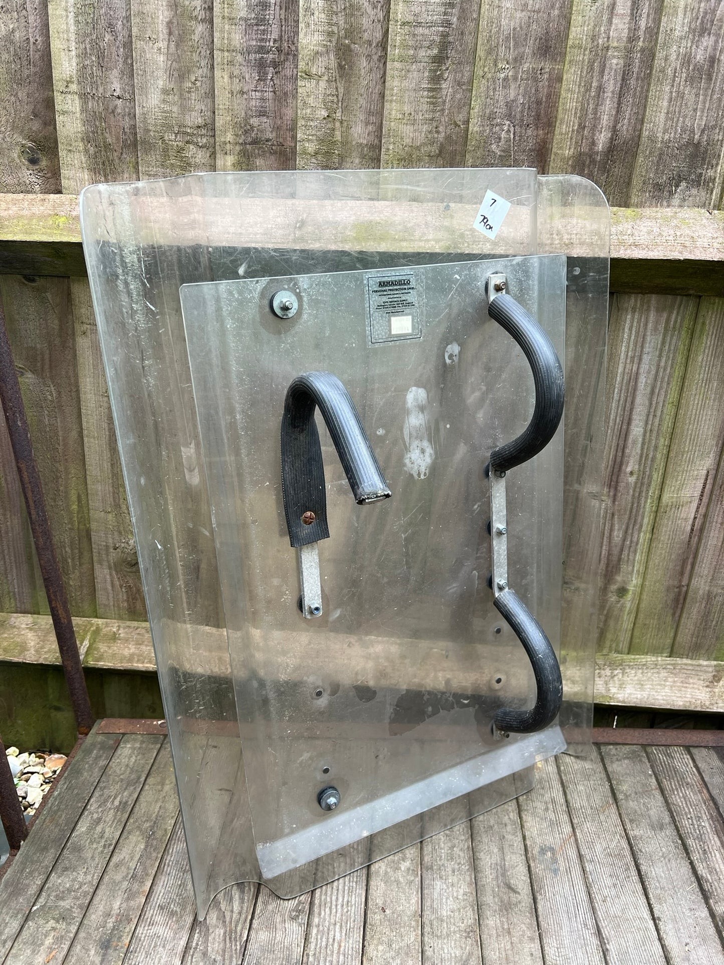Vintage British Police Riot Shield Wall Art Display Film Prop Collectible