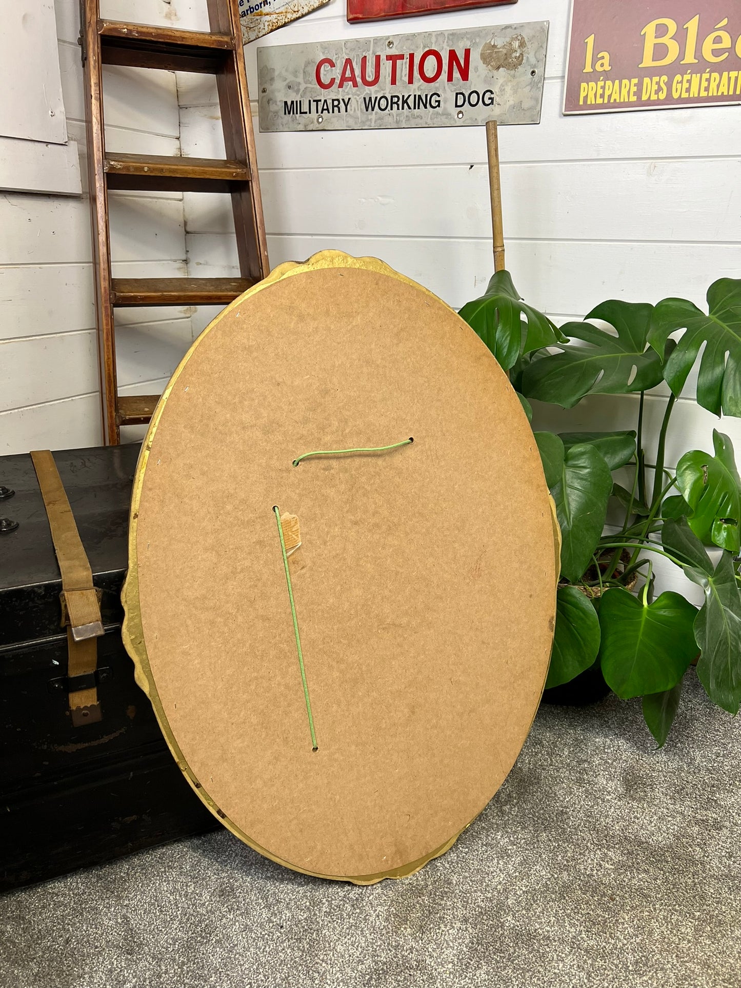Oval Gilt Frame Wall Mirror Gold Boho Art Nouveau French Vintage Style Home Decor