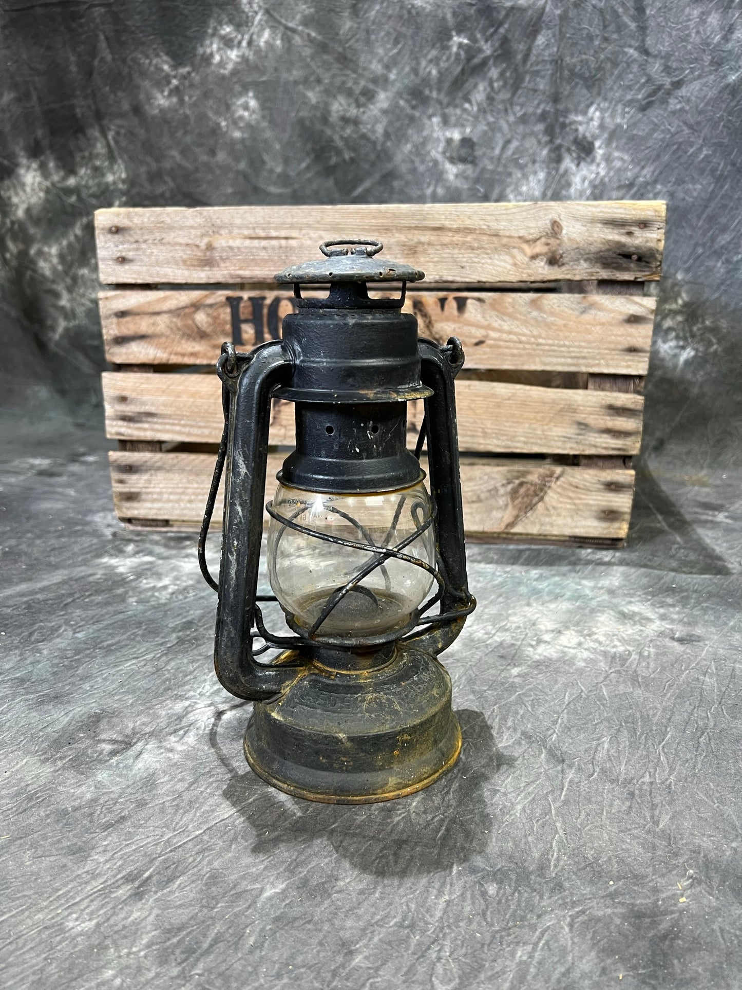 Vintage German Feuerhand Paraffin Oil Lantern Lamp Rustic Industrial Decor Display