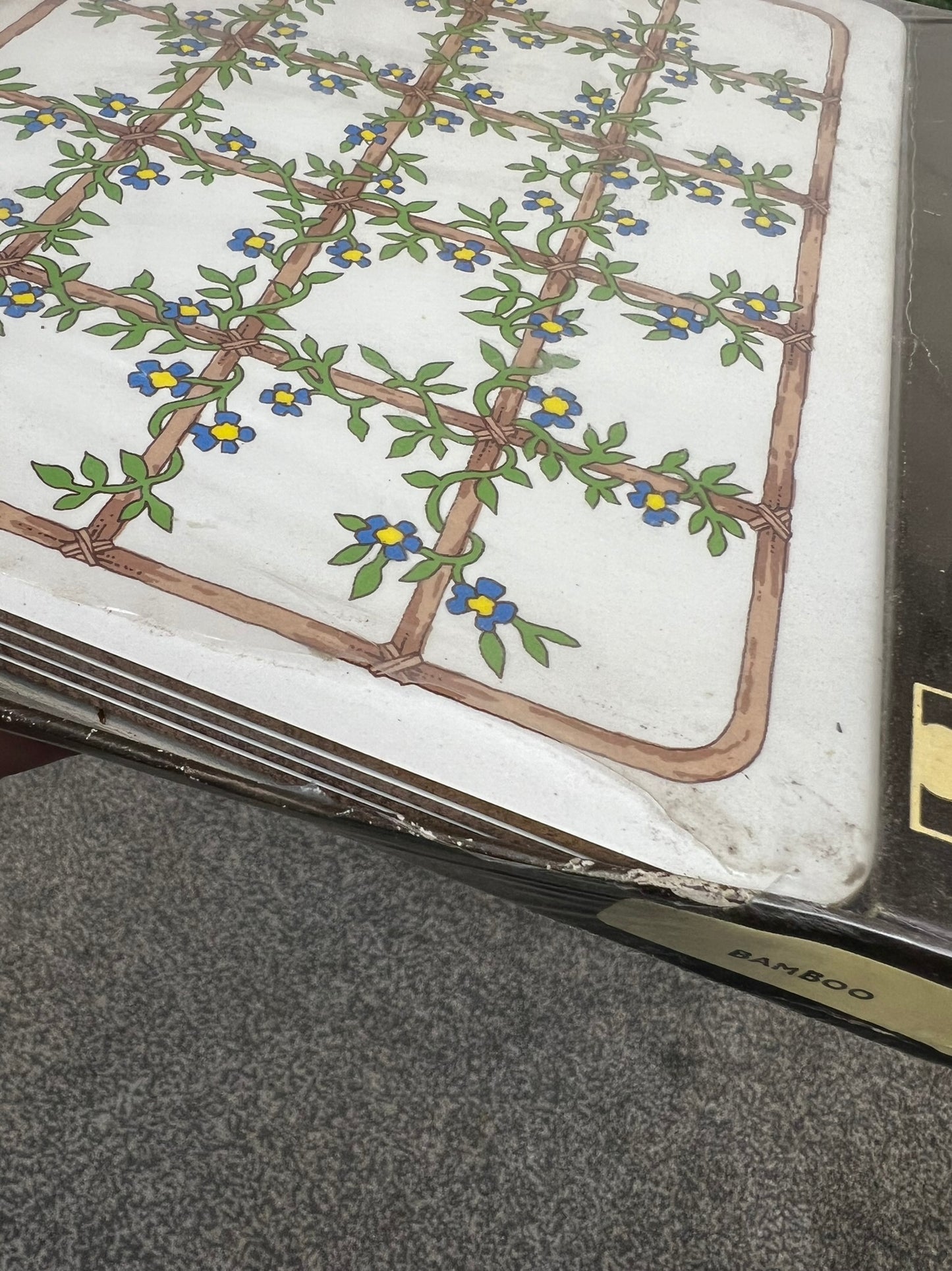 4x Vintage Clover Leaf Melamats 1960's 70's Placemats Table Mats Mid Century Retro Kitchen
