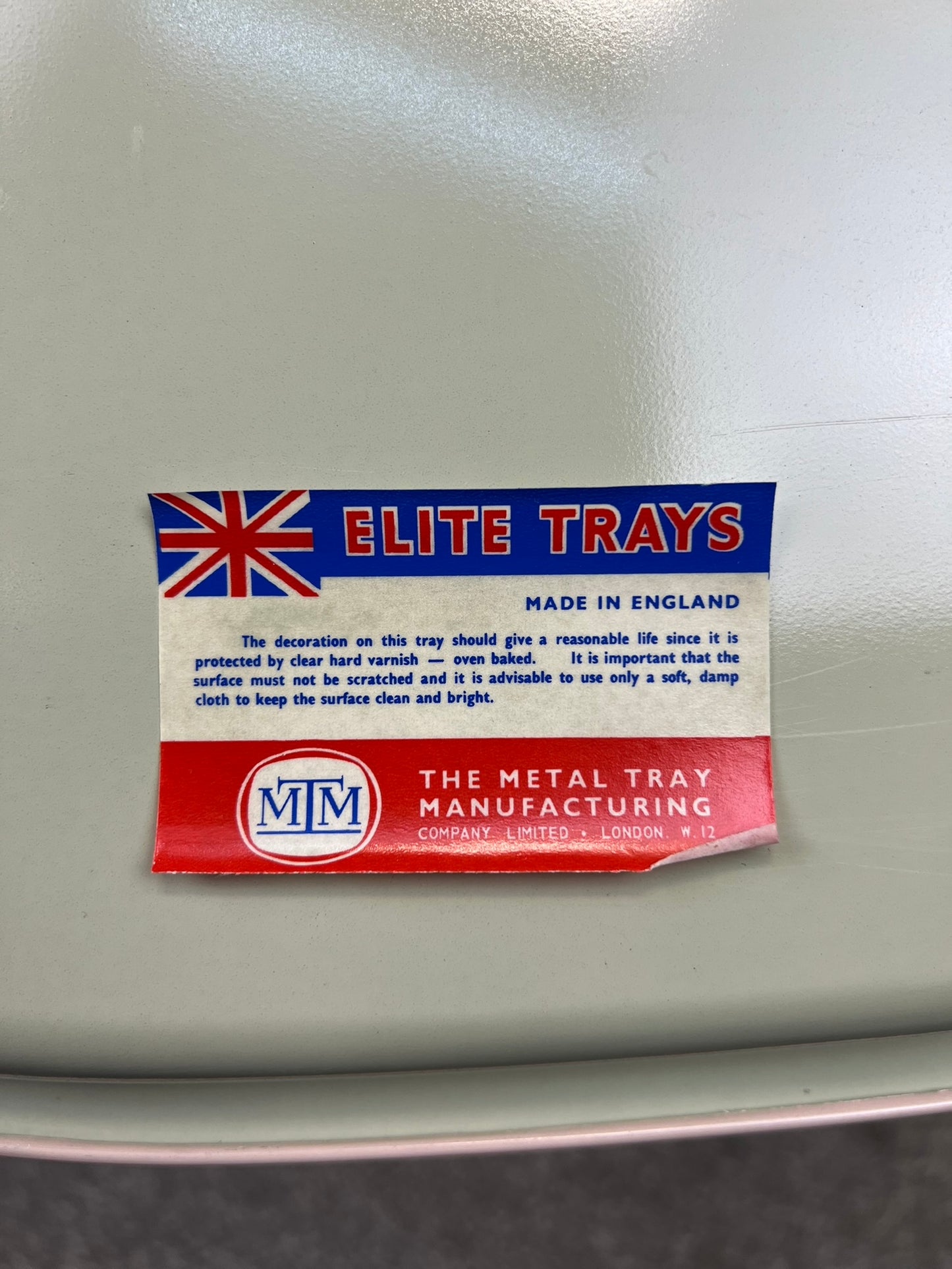 2x Vintage Floral Metal Trays "Elite" Trays 50's 60's Retro Made in England