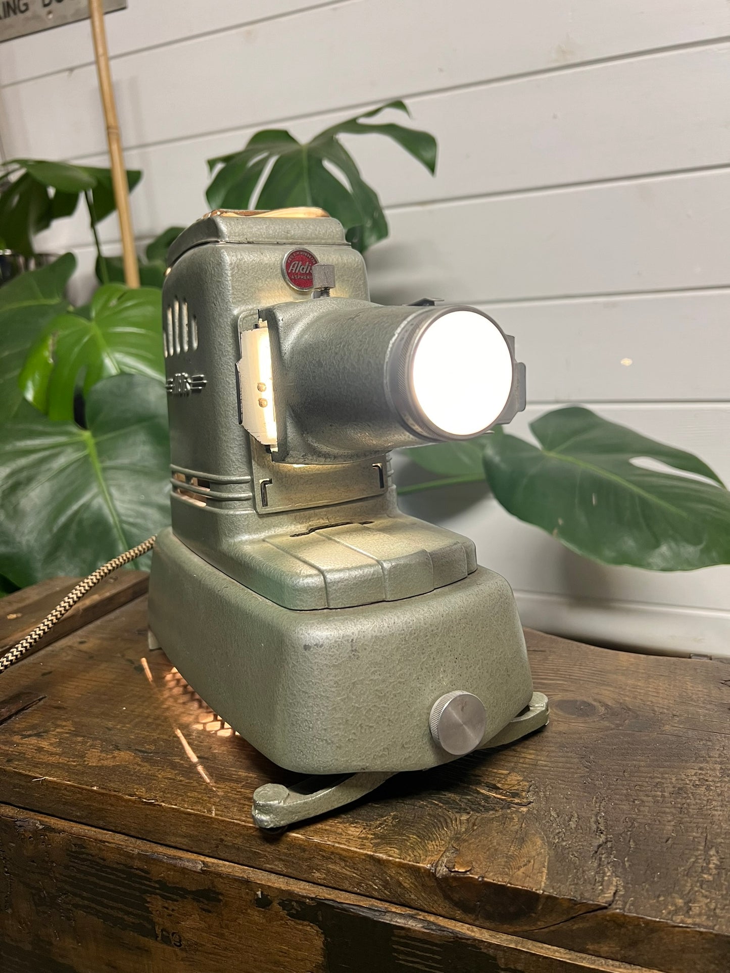 Vintage Aldis Aspheric Slide Projector Lamp 1950's Retro Collectable Industrial Display