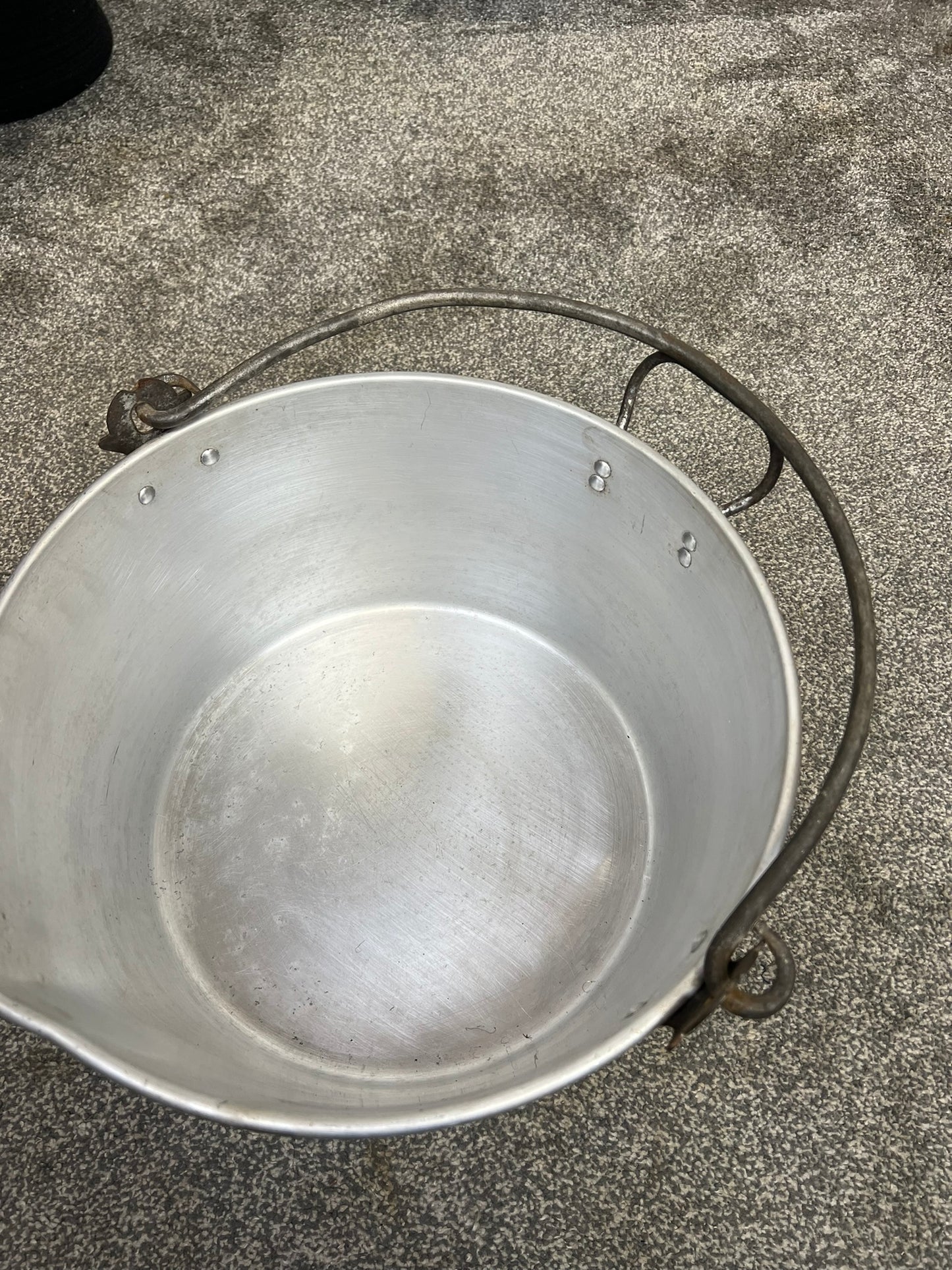 Vintage Aluminium Swan Brand Large Preserve Pan Bowl Country Home Kitchen Decor