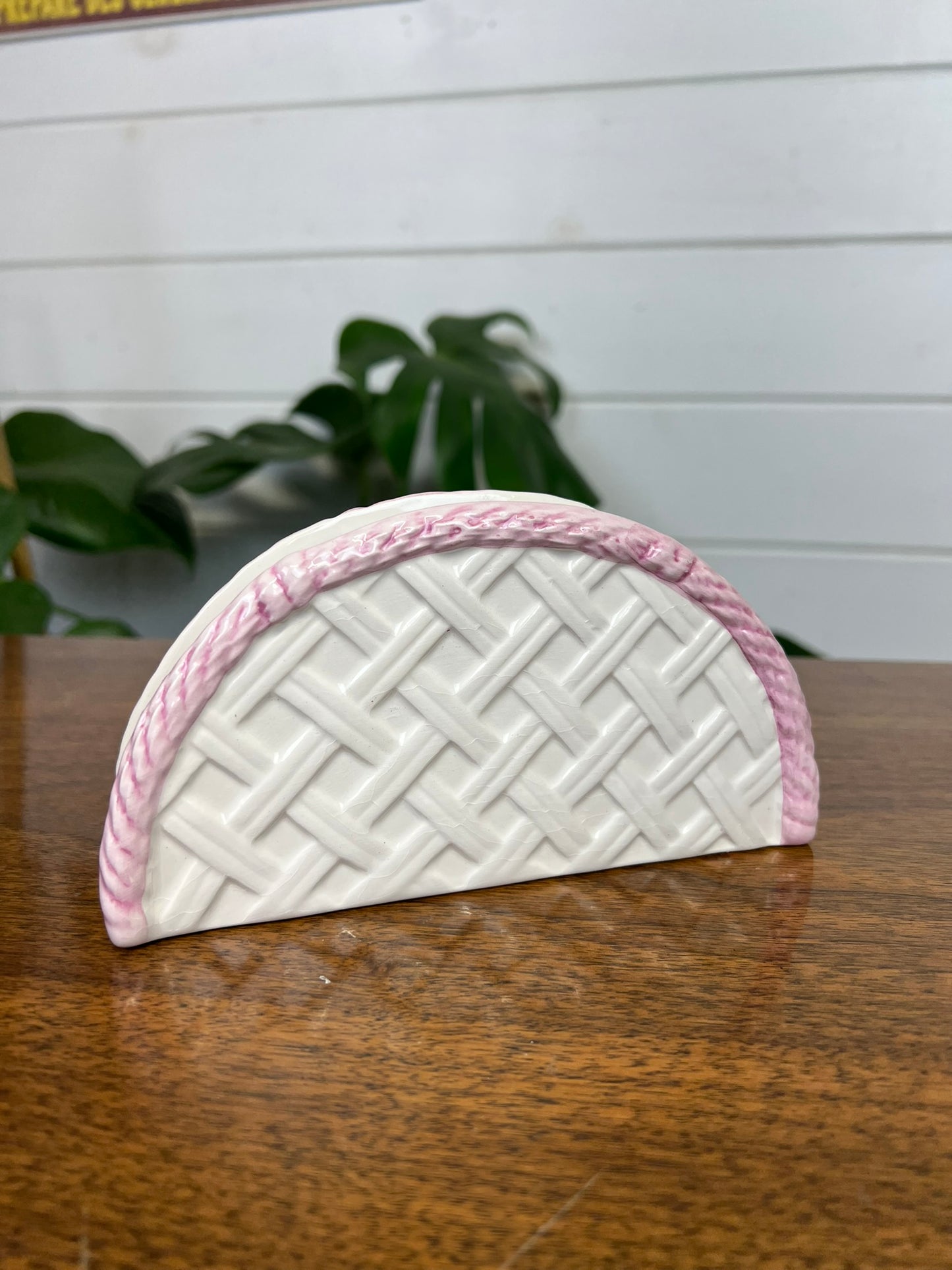 Vintage Ceramic Napkin Serviette Holder Retro 50's 60's Tableware