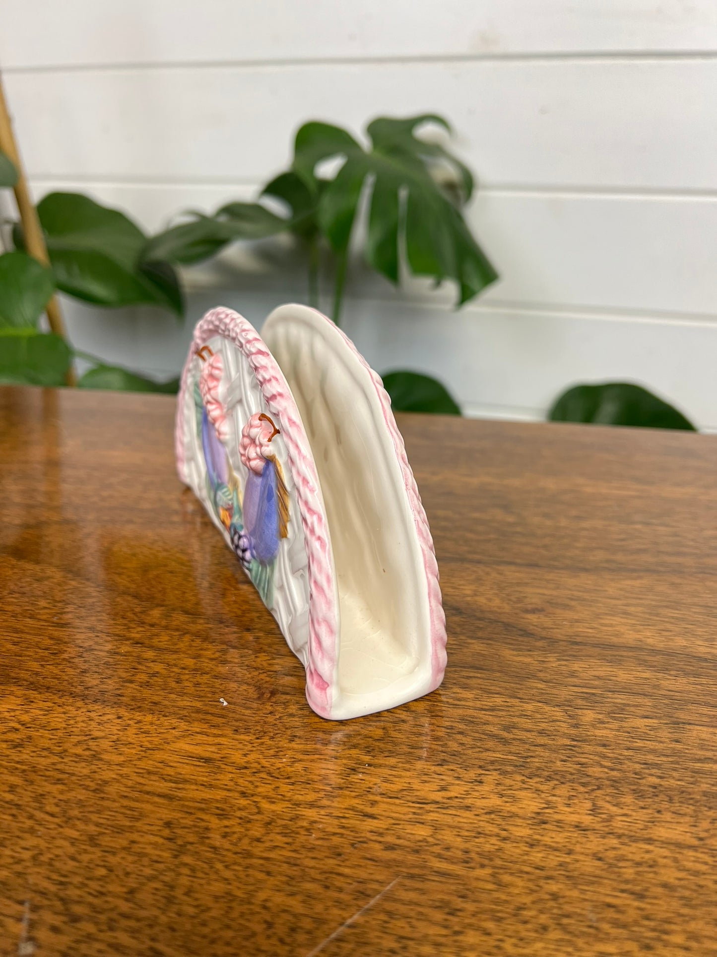 Vintage Ceramic Napkin Serviette Holder Retro 50's 60's Tableware