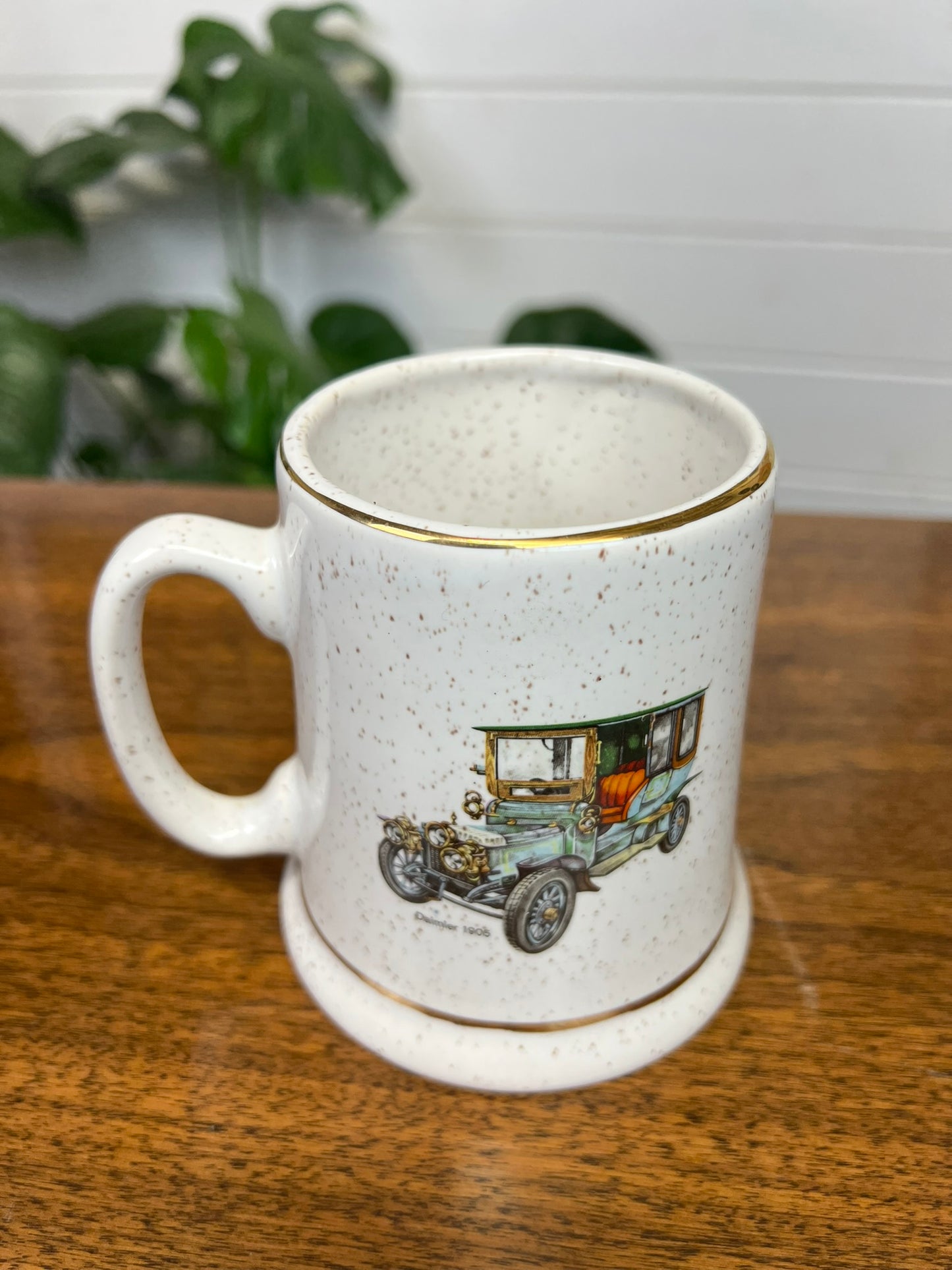 Vintage Kernewek Pottery 1905 Daimler Tankard Collectible Pub Bar Display