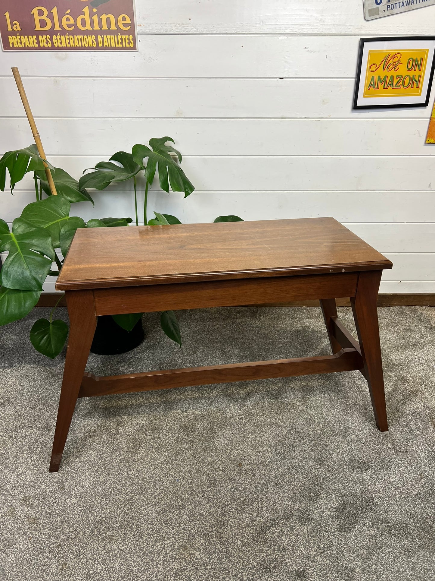 Vintage Duet Piano Stool Mid Century Modern Window Seat With Storage