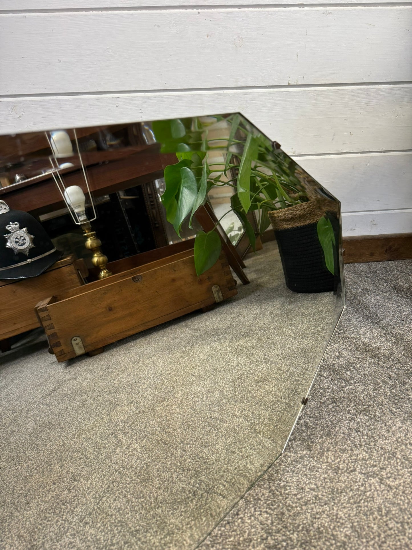 Vintage Art Deco Frameless Bevel Edge Wall Mirror Boho Art Nouveau Retro Home Decor