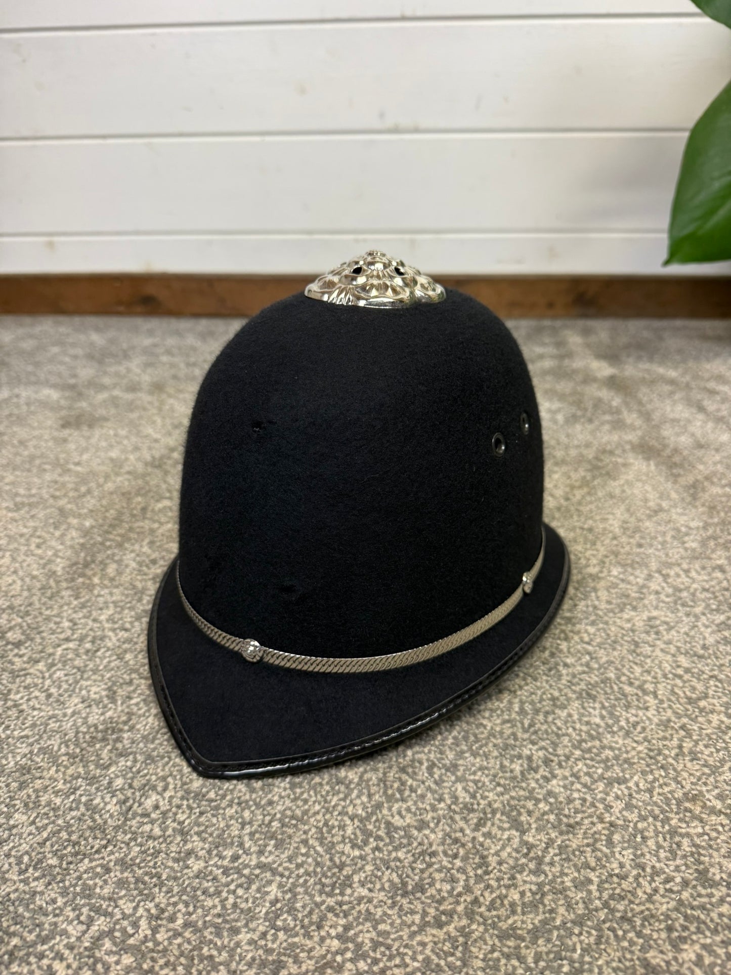 Ex British Police Rose Top Bobby Helmet 57cm Custodian Hat Collectors Display