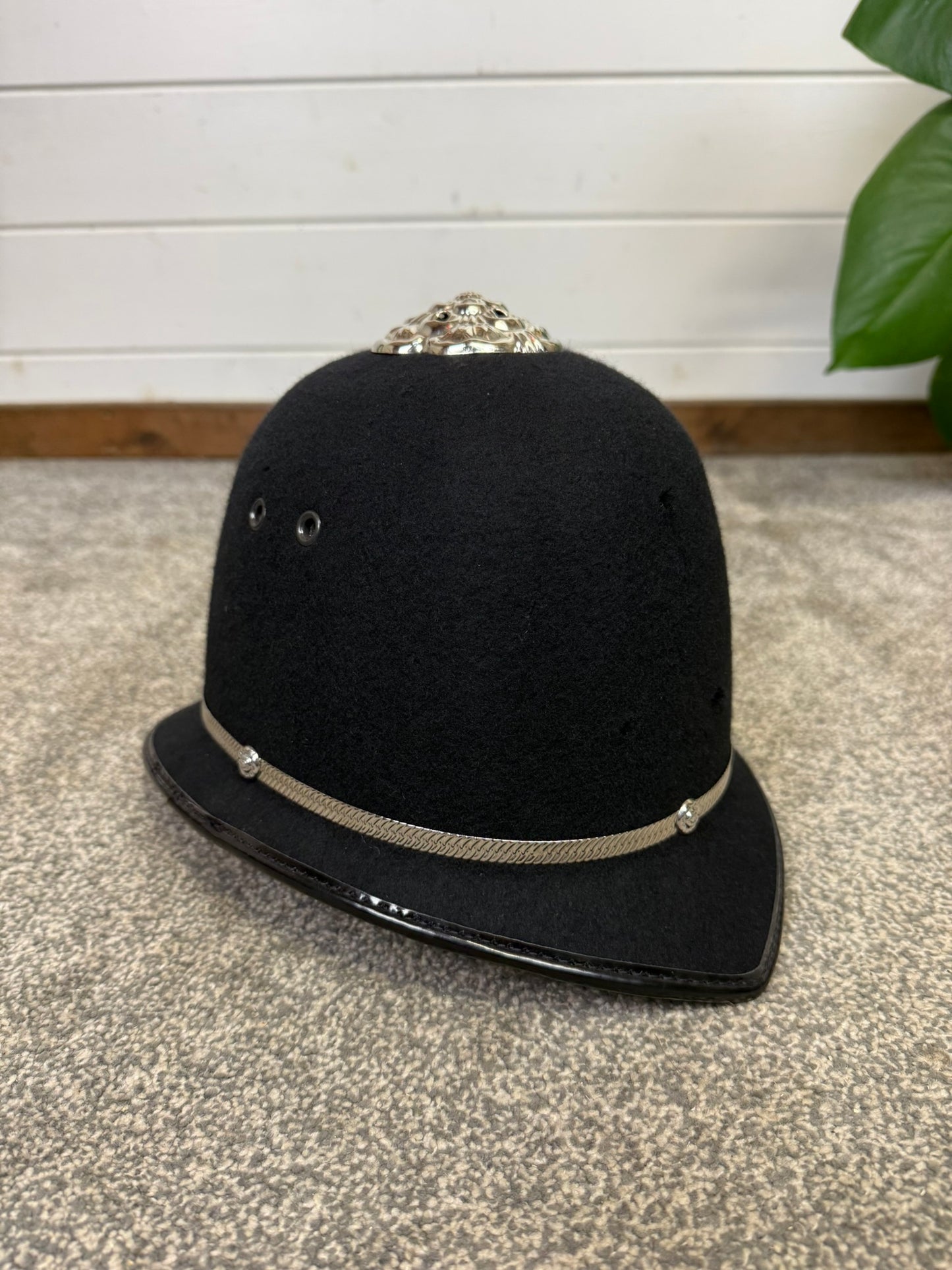 Ex British Police Rose Top Bobby Helmet 57cm Custodian Hat Collectors Display