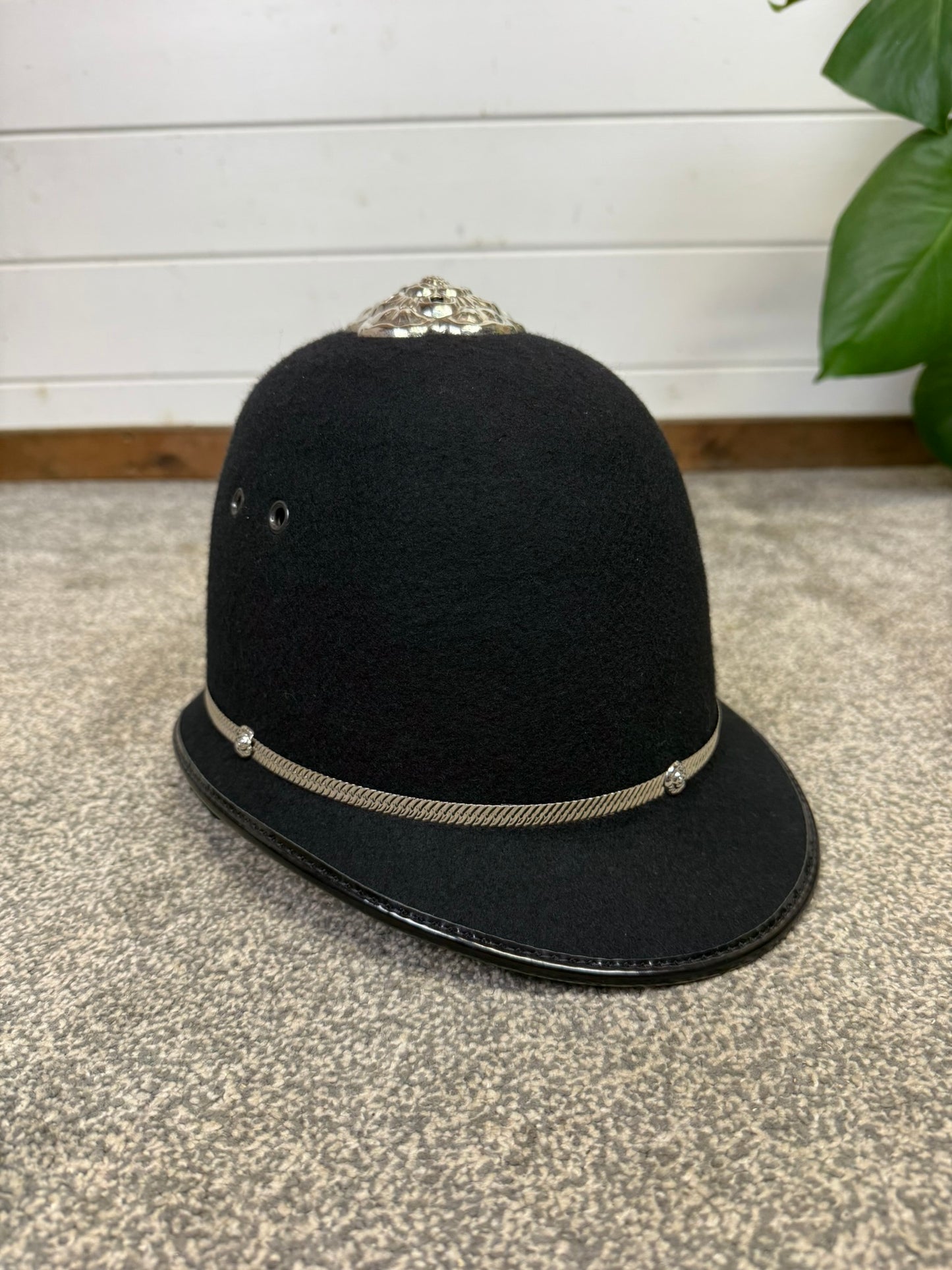 Ex British Police Rose Top Bobby Helmet 57cm Custodian Hat Collectors Display