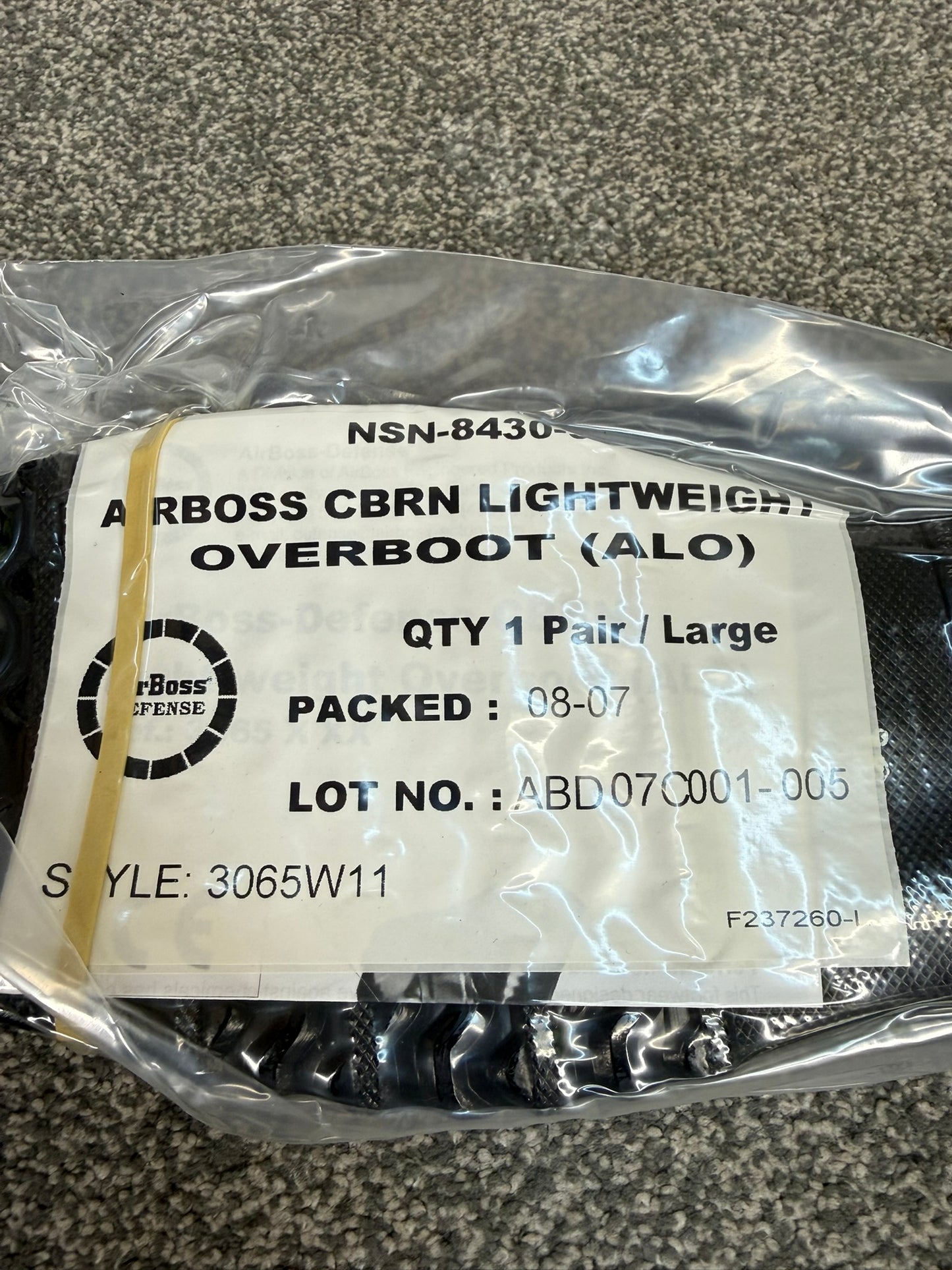 NEW Military Issue CBRN NBC Overboots UK 8-9 AirBoss HAZMAT Prepper Protective