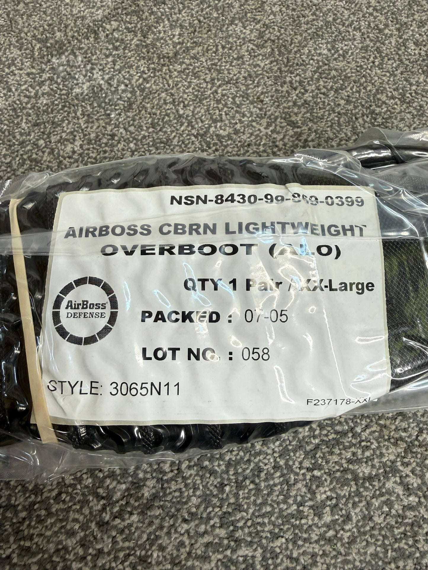 NEW Military Issue CBRN NBC Overboots UK 12-14 AirBoss HAZMAT Prepper Protective
