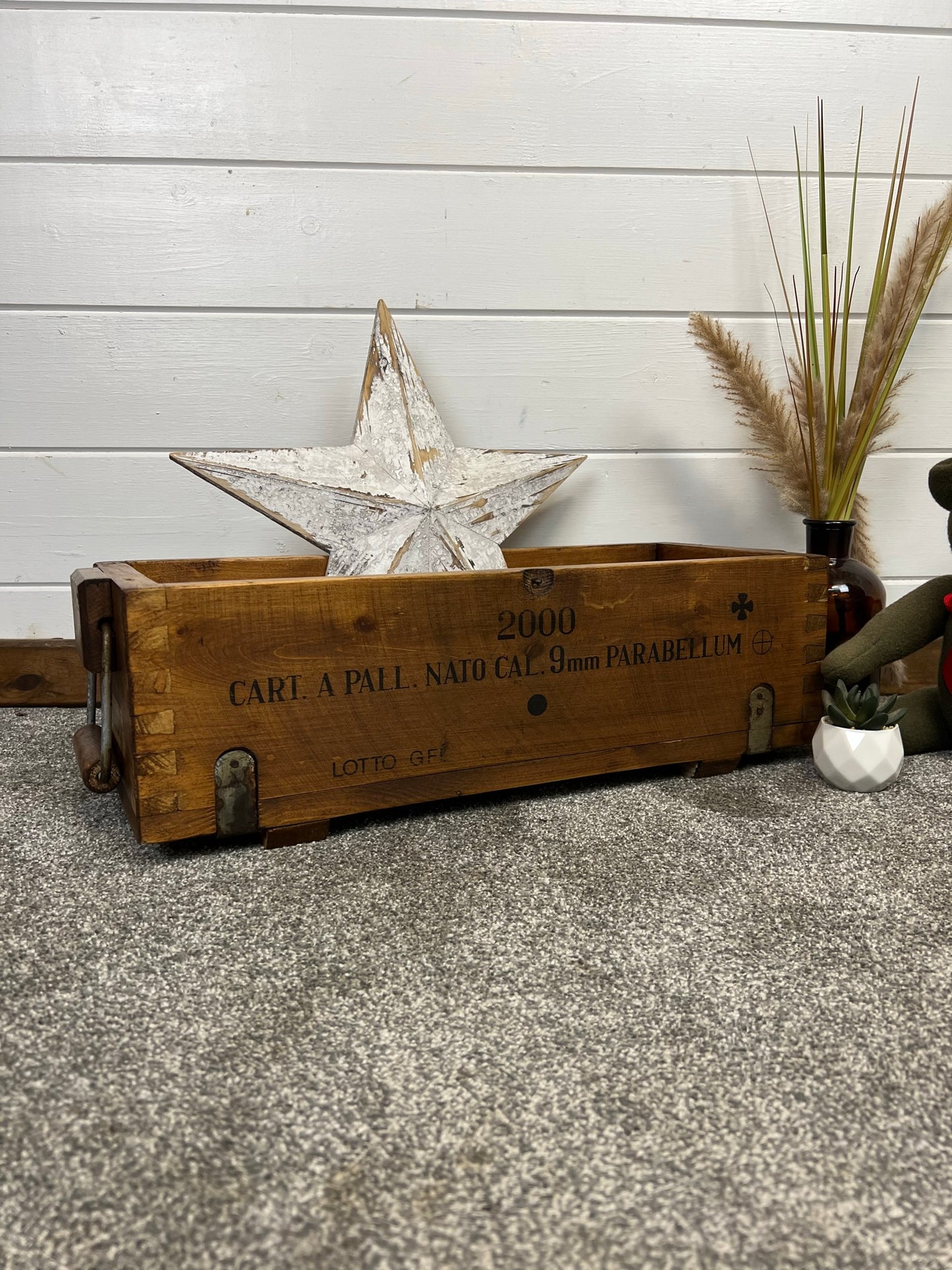 Wooden Reclaimed Industrial Crate Box Vintage Rustic Farmhouse Home Decor Storage Keepsake