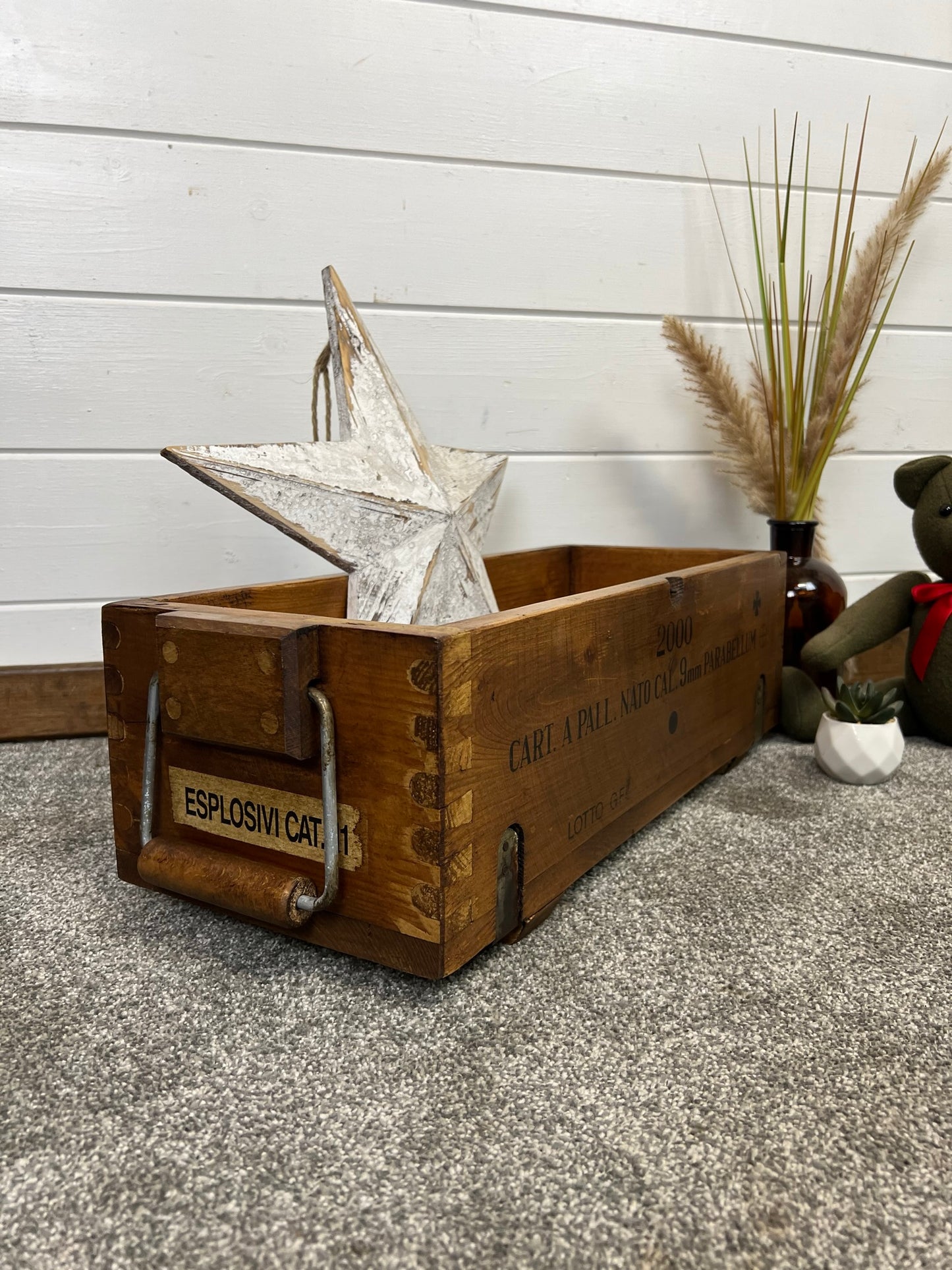 Wooden Reclaimed Industrial Crate Box Vintage Rustic Farmhouse Home Decor Storage Keepsake