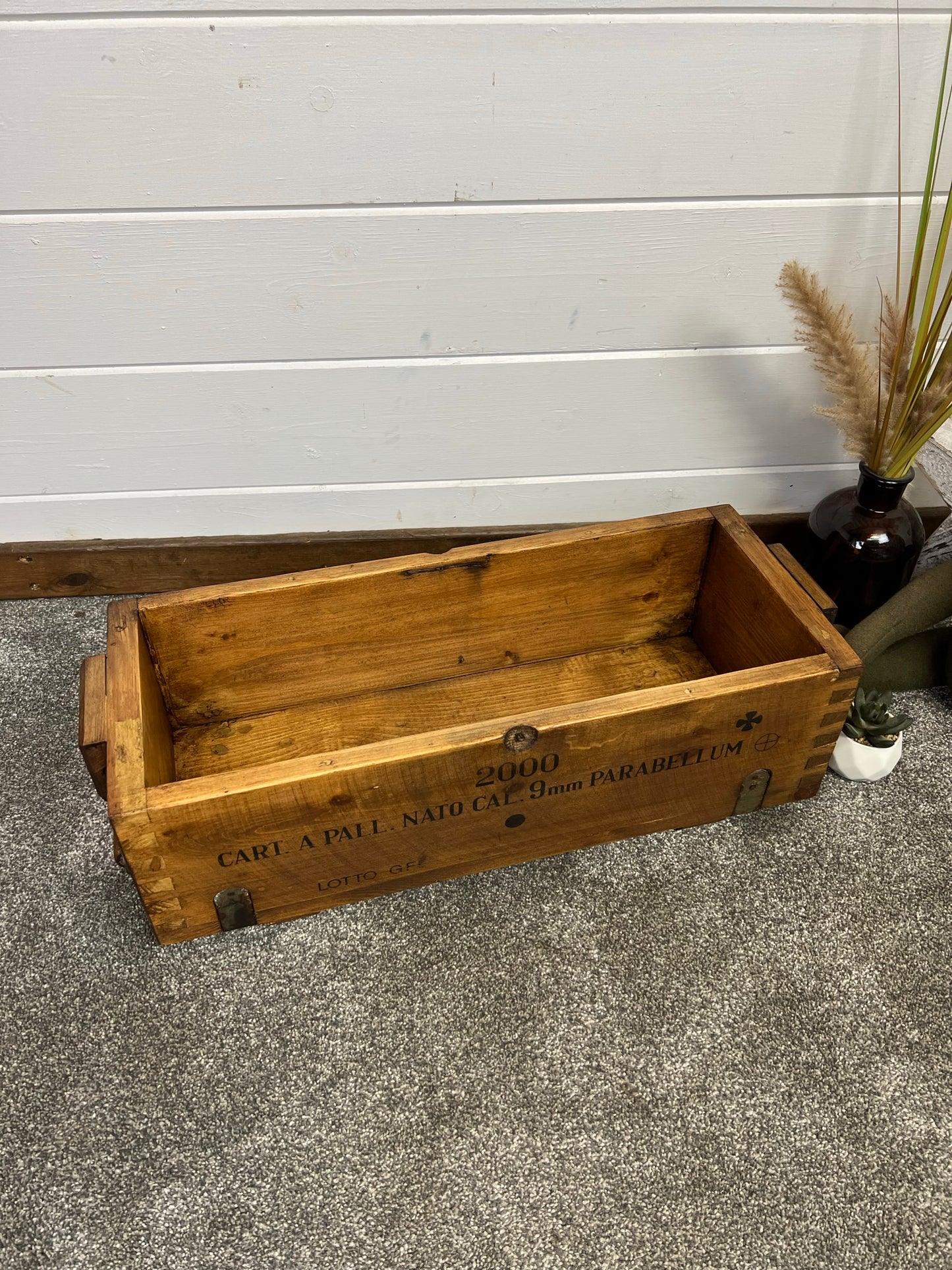 Wooden Reclaimed Industrial Crate Box Vintage Rustic Farmhouse Home Decor Storage Keepsake