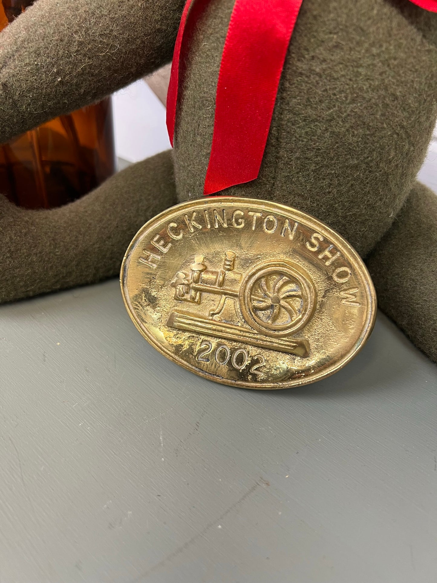 Vintage Steam Fair Rally Brass Plaque Job Lot x3 Heckington Show, Elveston Castle, Runcton Country Show