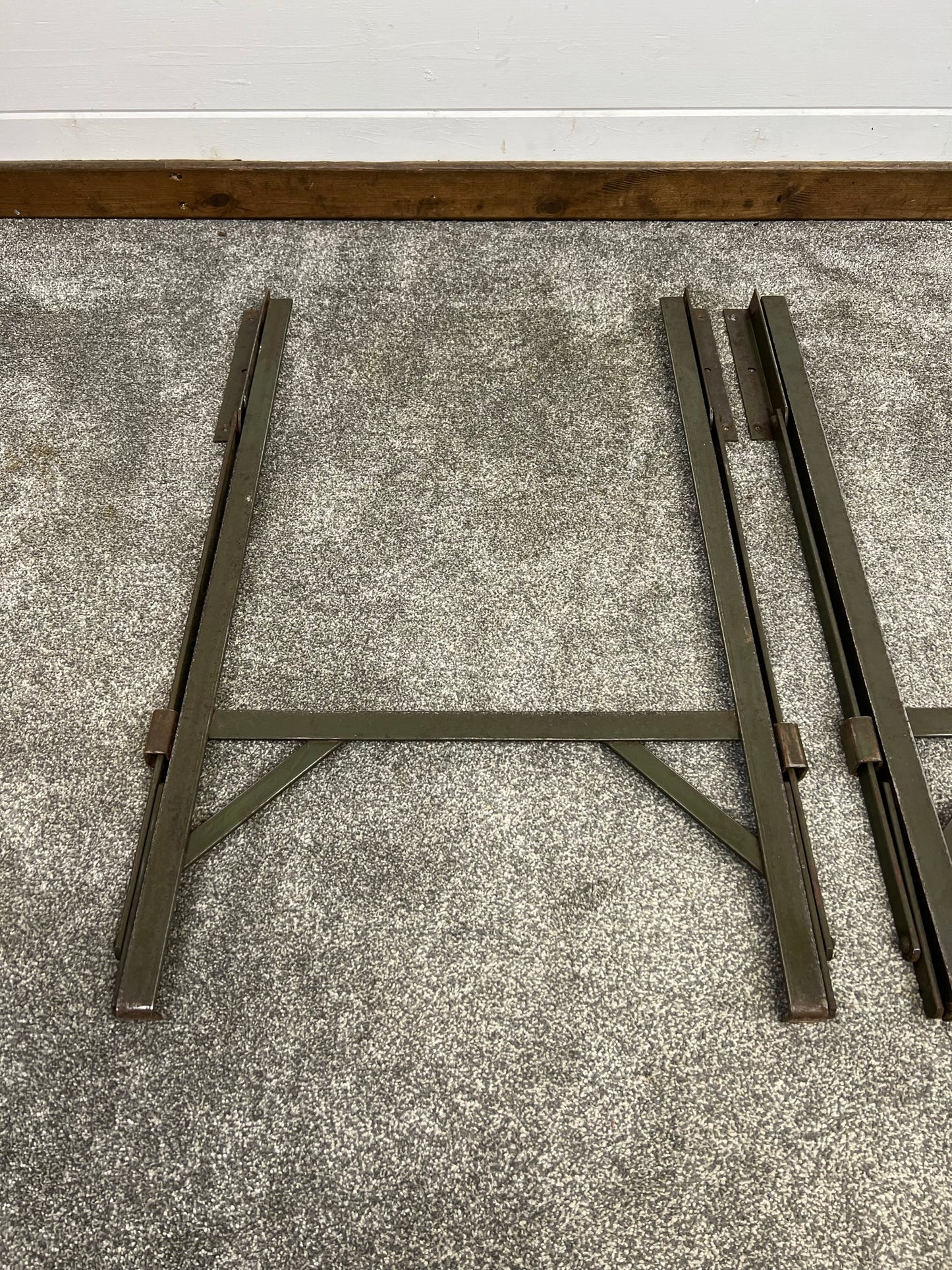 Metal Trestle Table Folding Legs Heavy Duty Reclaimed Industrial Rustic Table Legs