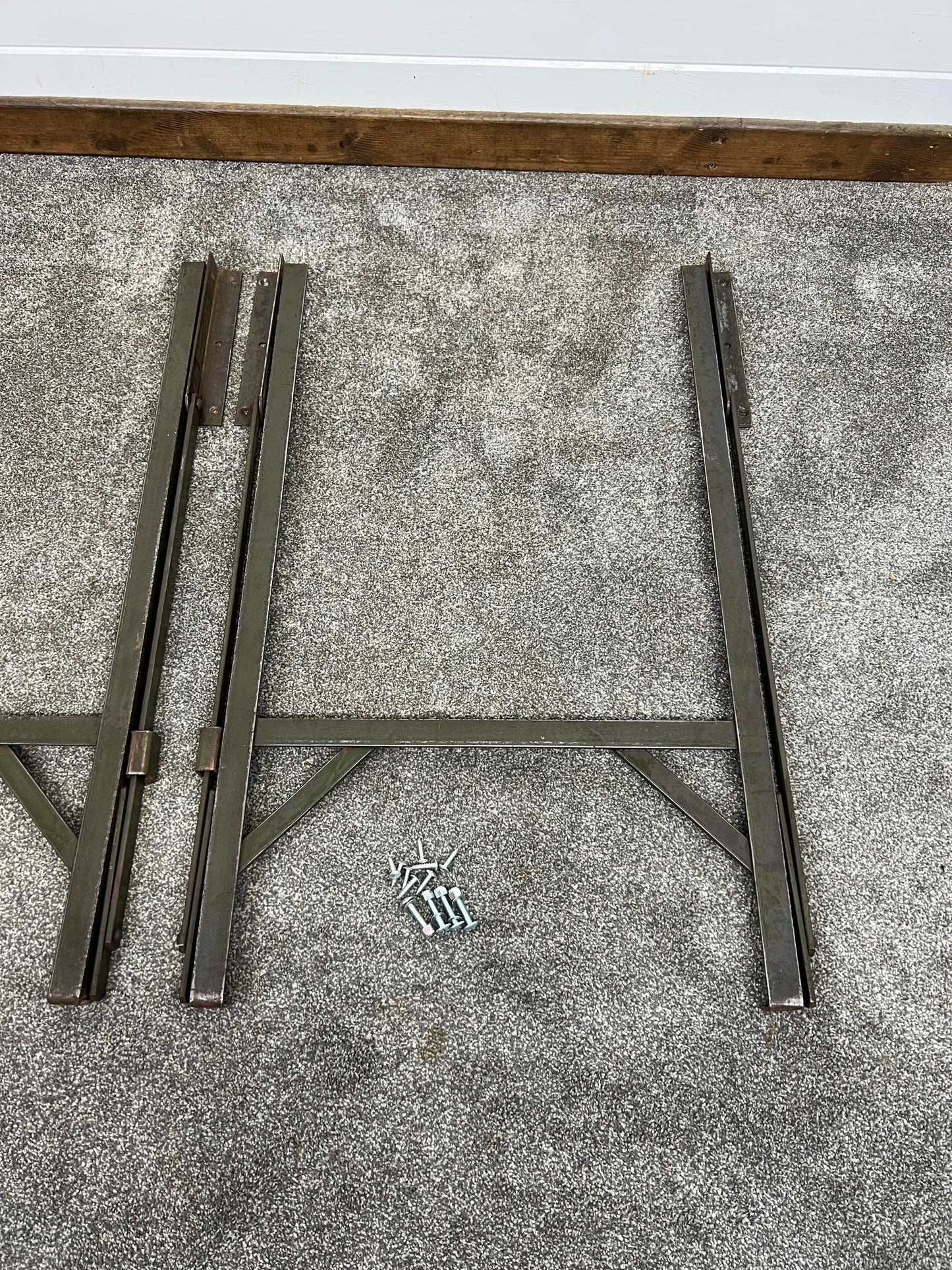 Metal Trestle Table Folding Legs Heavy Duty Reclaimed Industrial Rustic Table Legs