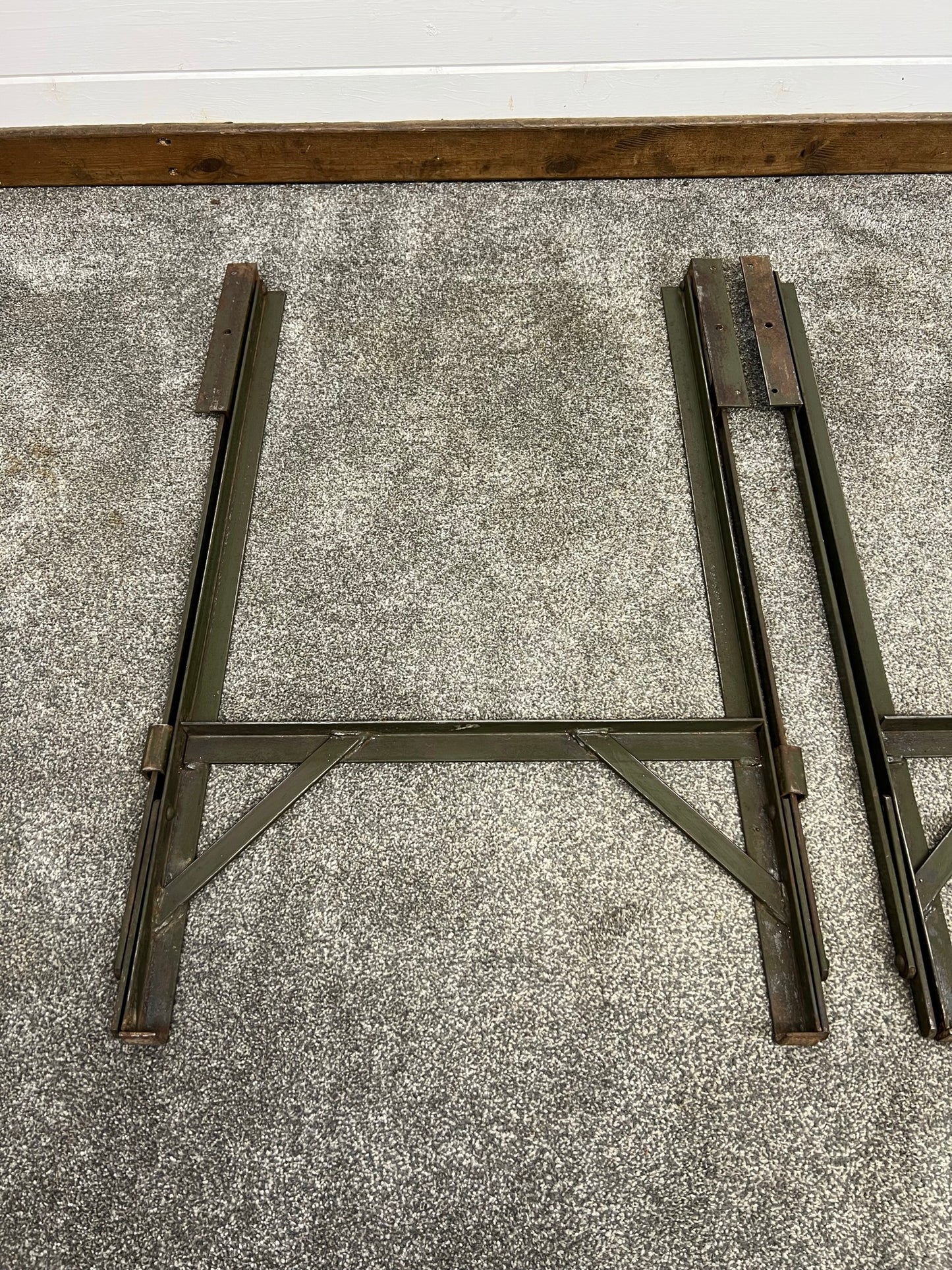Metal Trestle Table Folding Legs Heavy Duty Reclaimed Industrial Rustic Table Legs