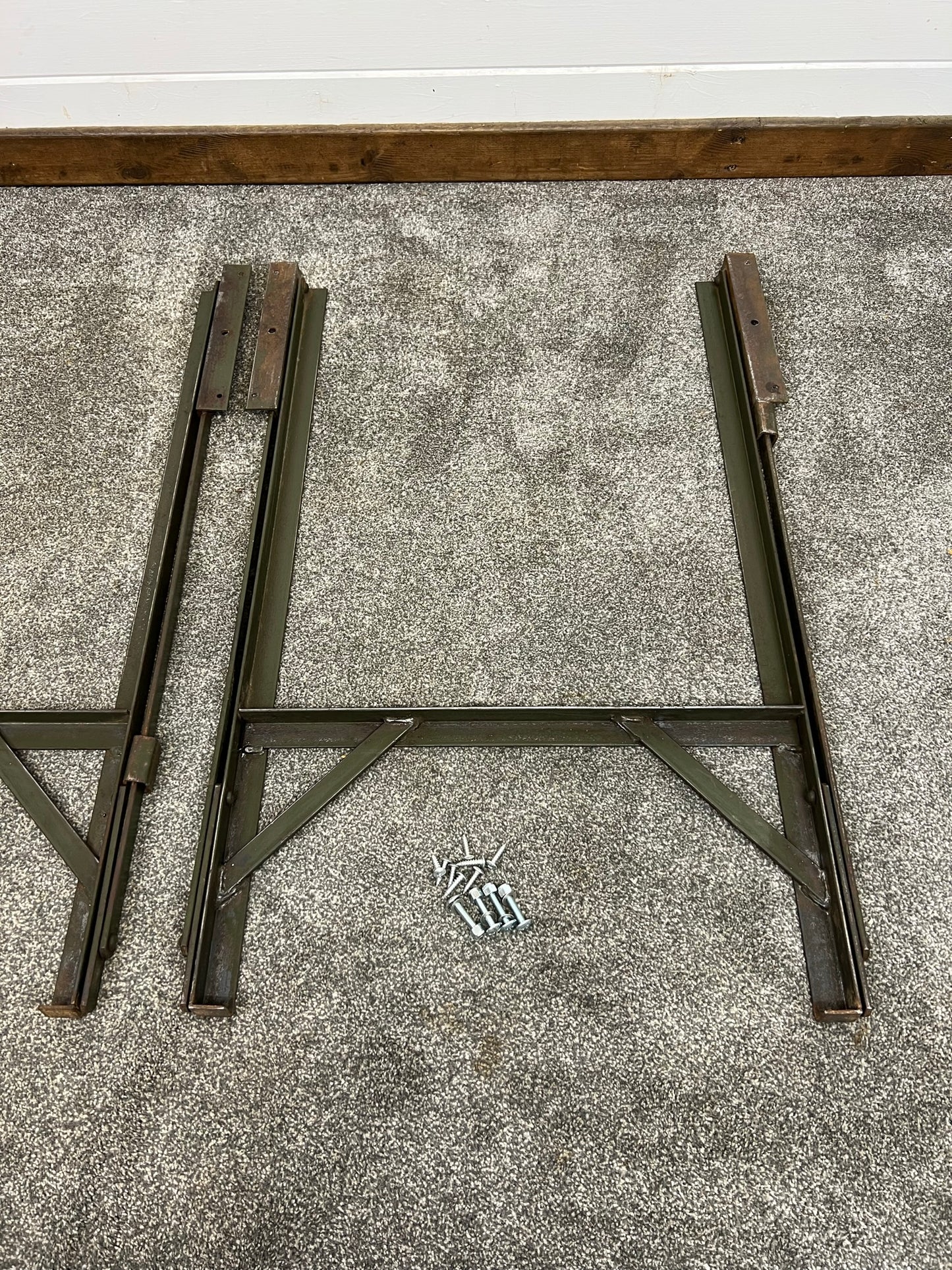 Metal Trestle Table Folding Legs Heavy Duty Reclaimed Industrial Rustic Table Legs