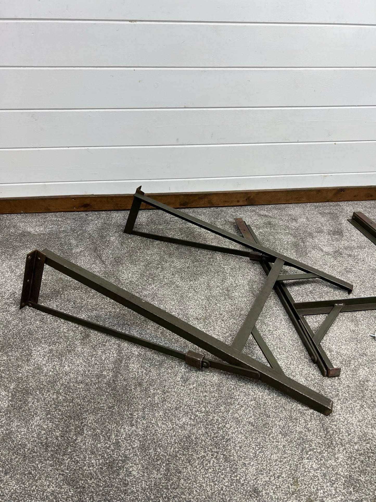 Metal Trestle Table Folding Legs Heavy Duty Reclaimed Industrial Rustic Table Legs